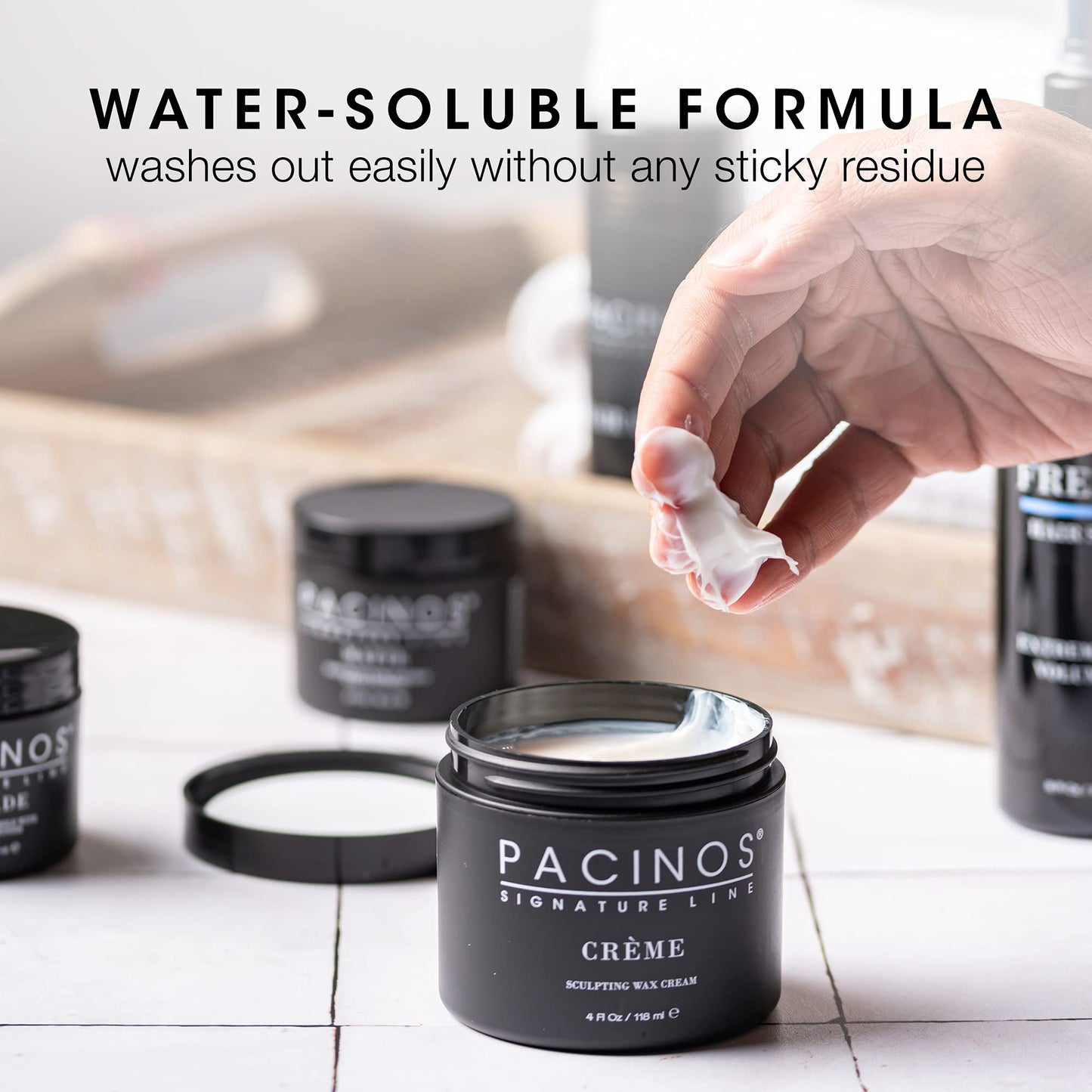 Pacinos Creme Hair Sculpting Wax Cream - Water Soluble Medium Shine Styling Cream Beauty & Personal Care Pacinos