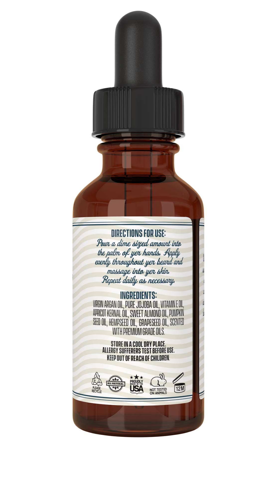 Razor MD Brutus Lightweight Beard Oil Conditioner for Men, Fast Absorbing Beard Growth Oil with Jojoba, Hemp Oil, and Vitamin E, Ideal for All Skin Beauty and Personal Care Razor MD