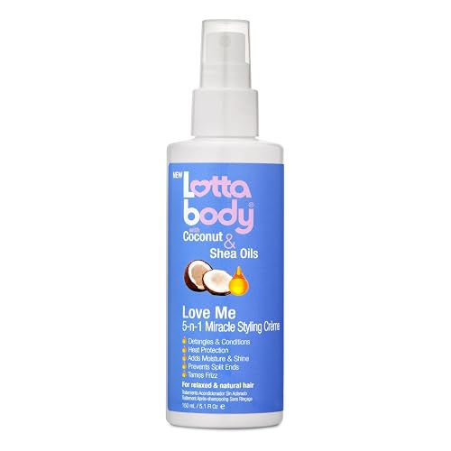 Lottabody Love Me 5-n-1 Leave-In Treatment with Coconut & Shea Oils, Lightweight, All-In-One, Leave-In Spray for Detangling Heat Protection Moisture Beauty & Personal Care Lottabody
