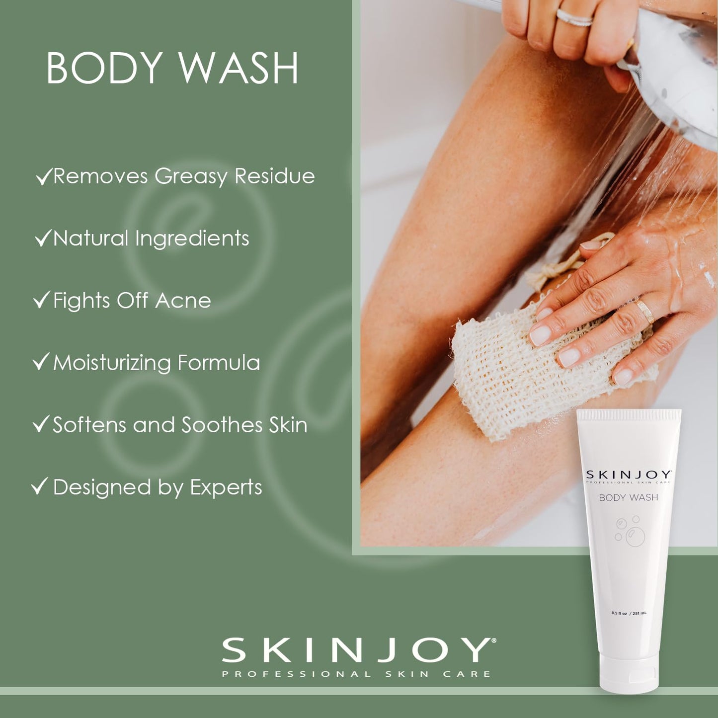 Skinjoy Body Wash Moisturizing Skin Care, Moisturizing Body Wash For Dry Skin, Natural Body Wash, Paraben Free, Phthalate Free, Dye Free - 8.5 Fl Oz Beauty & Personal Care Skinjoy