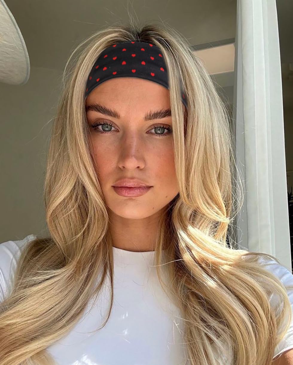 TERSE Tie Dye Headbands for Women Short Hair Non Slip Elastic Sweat Hairbands Soft Fabric Hair Bands for Women's Hair, Workout Yoga Running Sport Thin Beauty and Personal Care TERSE