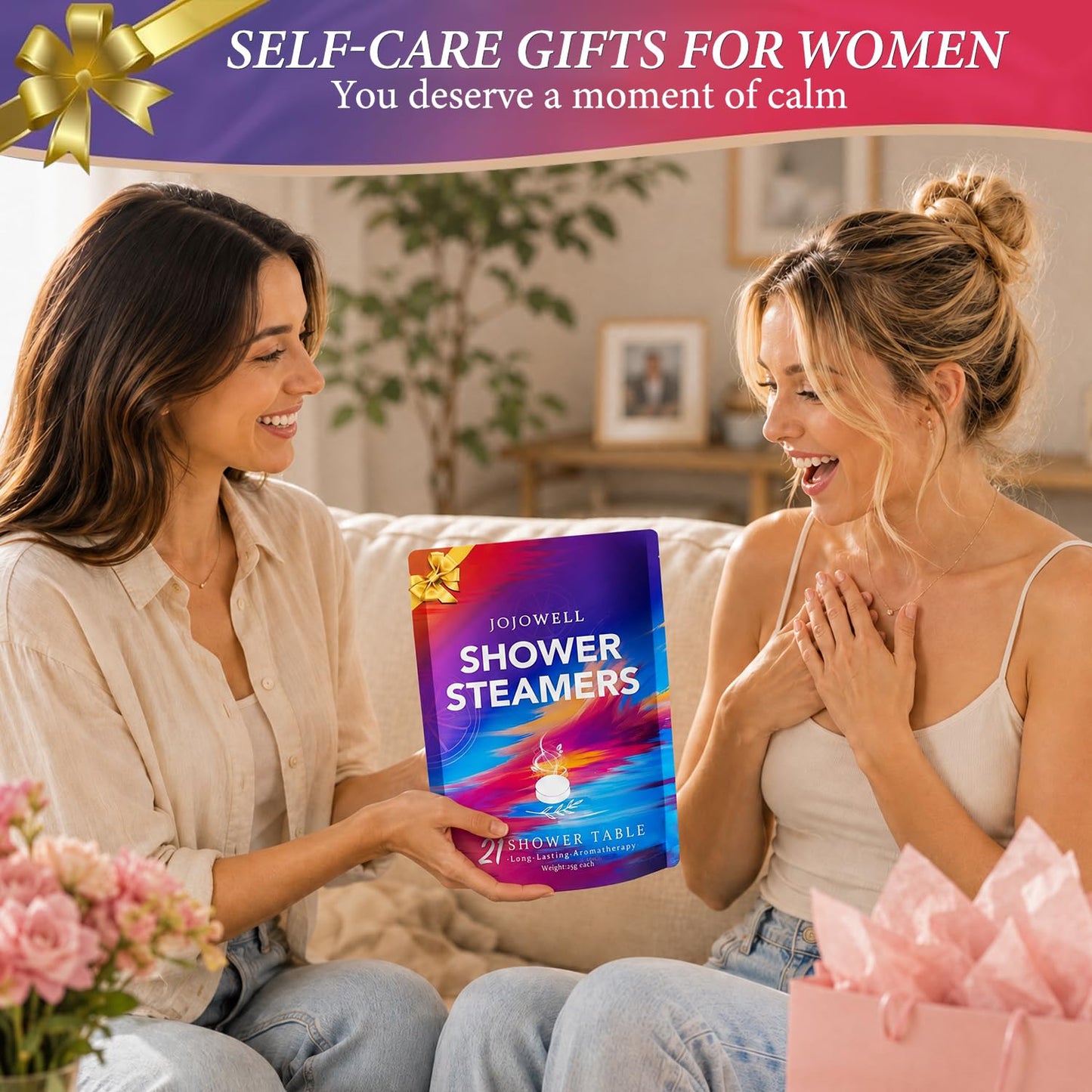 Shower Steamers Aromatherapy - 21Pcs Birthday Gifts for Women, Mom, Wife, Her, Best Friend, Daughter, Sister, Teens & Girlfriend, Self Care Beauty and Personal Care JoJowell