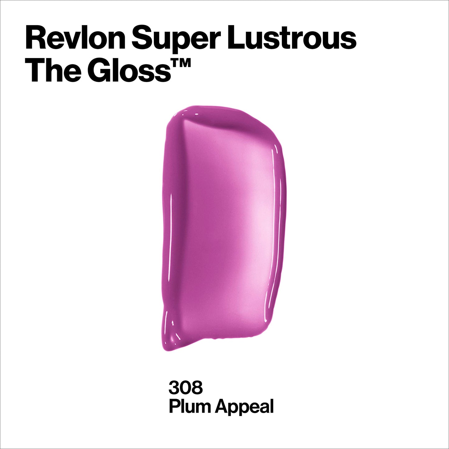 Revlon Super Lustrous Lip Gloss, Non-Sticky, Hydrating, High Shine Finish, 308 Plum Appeal, 0.13 oz Beauty & Personal Care REVLON