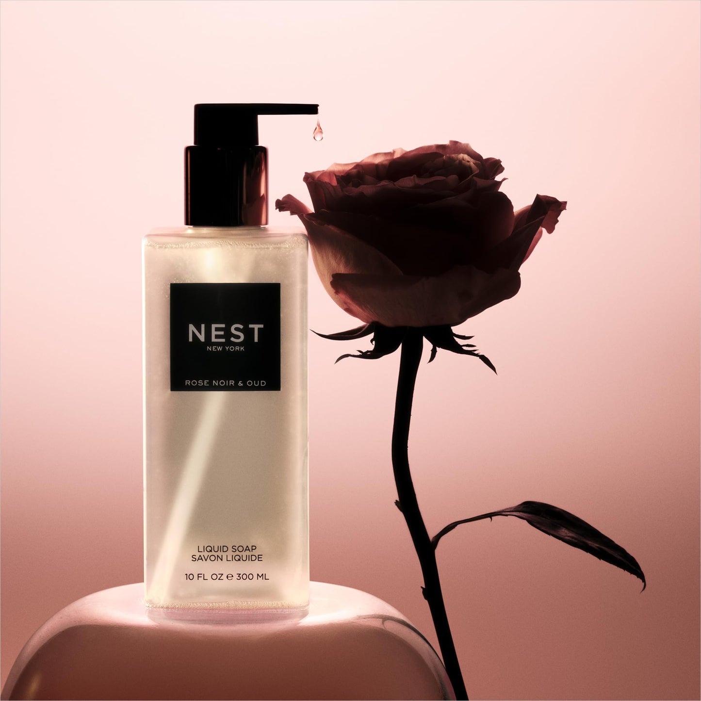 NEST New York Liquid Soap, Rose Noir & Oud - 10 fl oz - Cleanses & Nourishes Skin - Approx. 300 Pumps Per Bottle - Gluten Free & Cruelty Free Beauty & Personal Care NEST New York
