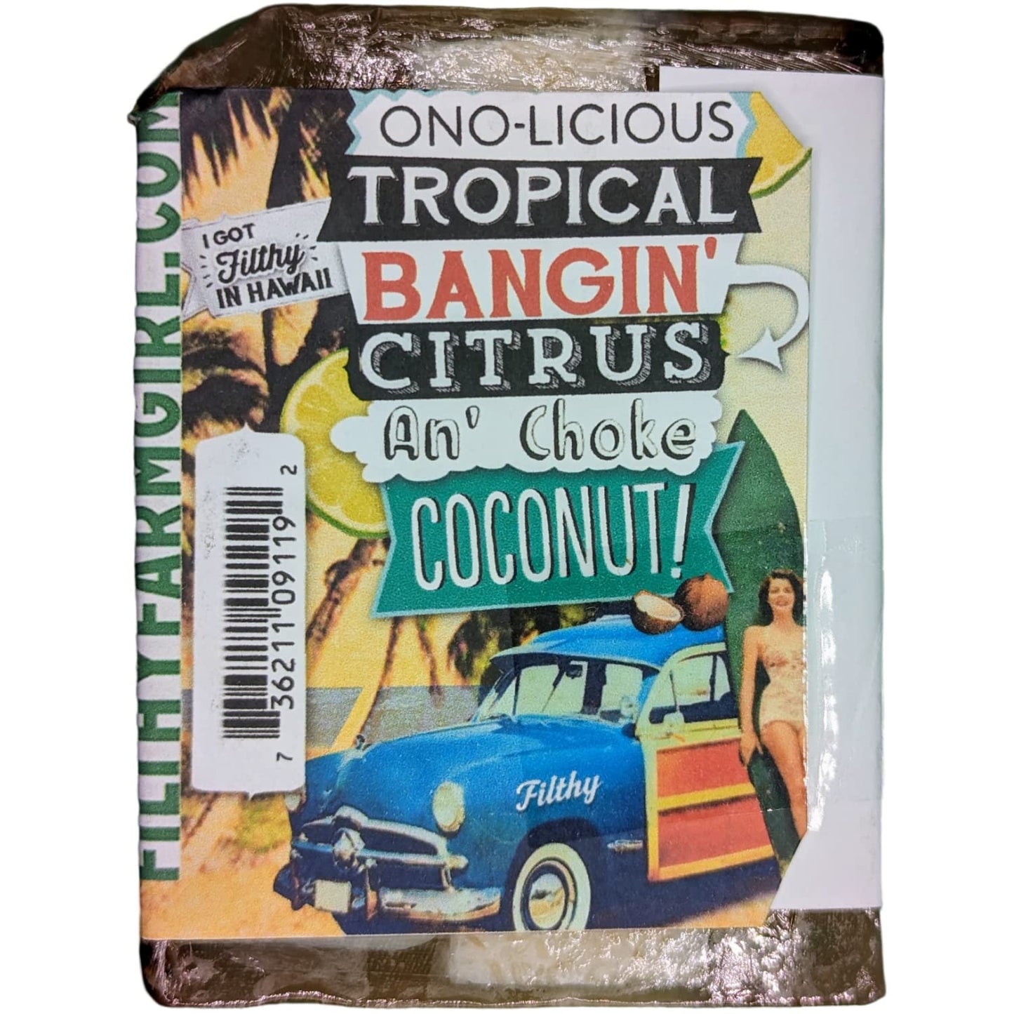 Filthy Surfer Large Coconut Lime Soap Bar Beauty & Personal Care Filthy Farmgirl
