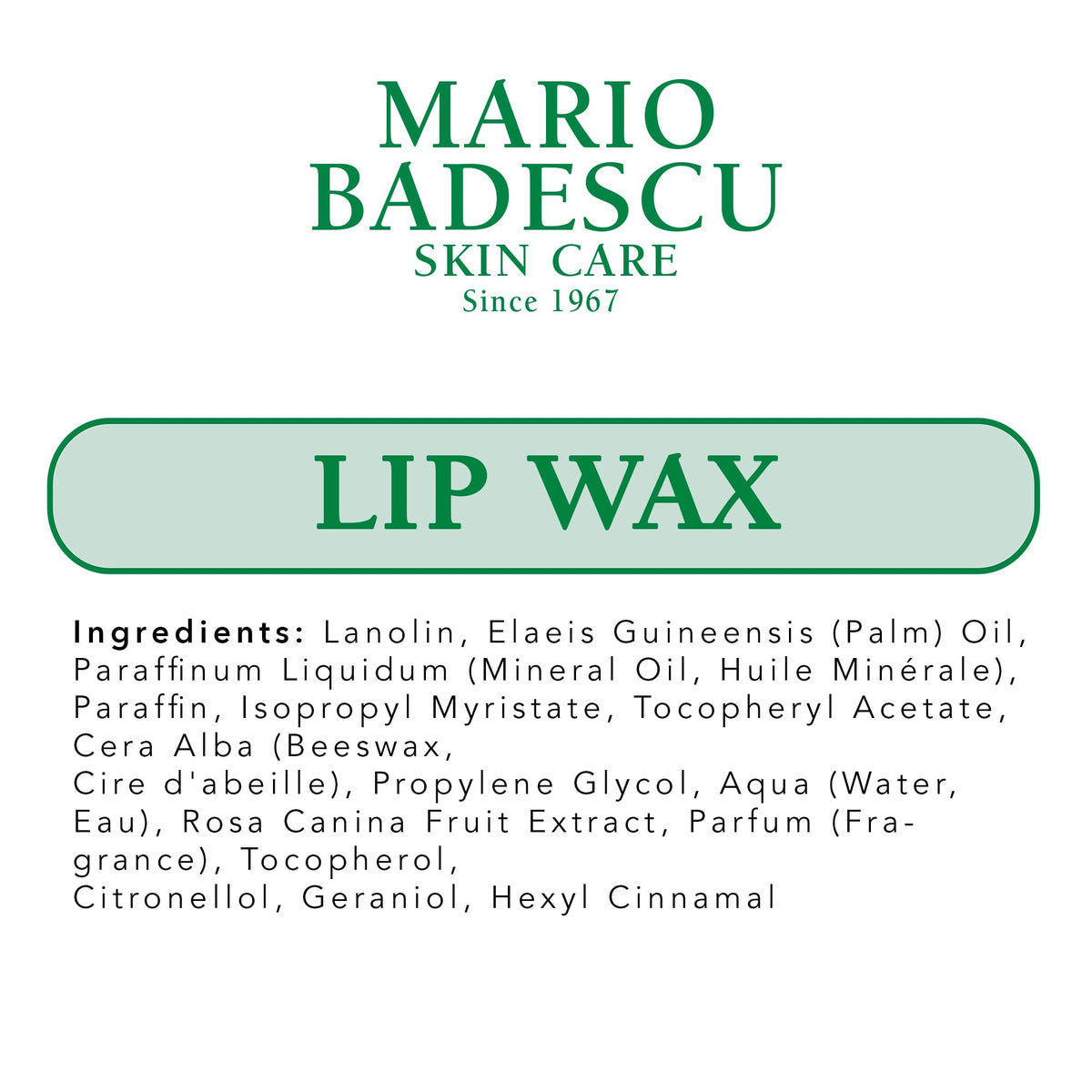 Mario Badescu Lip Wax with Rosehip and Vitamin E Oils, Lightweight and Antioxidant Rich Moisturizer for Dry Lips, Non-Greasy and Non-Sticky Hydrating Beauty & Personal Care Mario Badescu