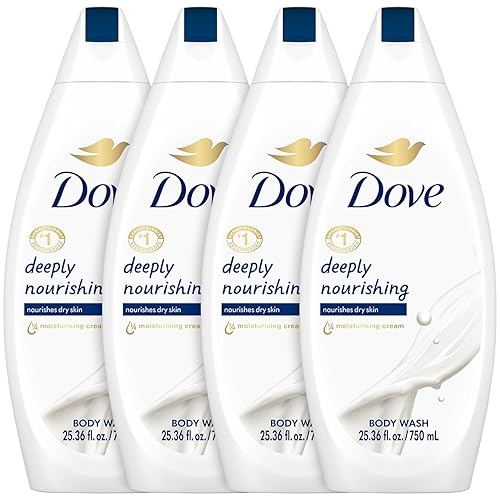 Dove Body Wash 4-Pack - Deeply Nourishing for Softer, Smoother Skin, 25.4 Oz Ea Beauty & Personal Care Dove