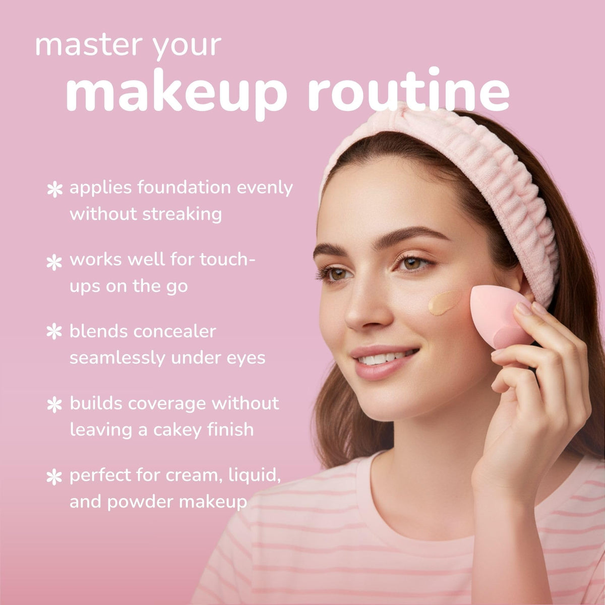 The Crème The Crème Shop x Hollywood Studio Finish Makeup Sponge (Pink)