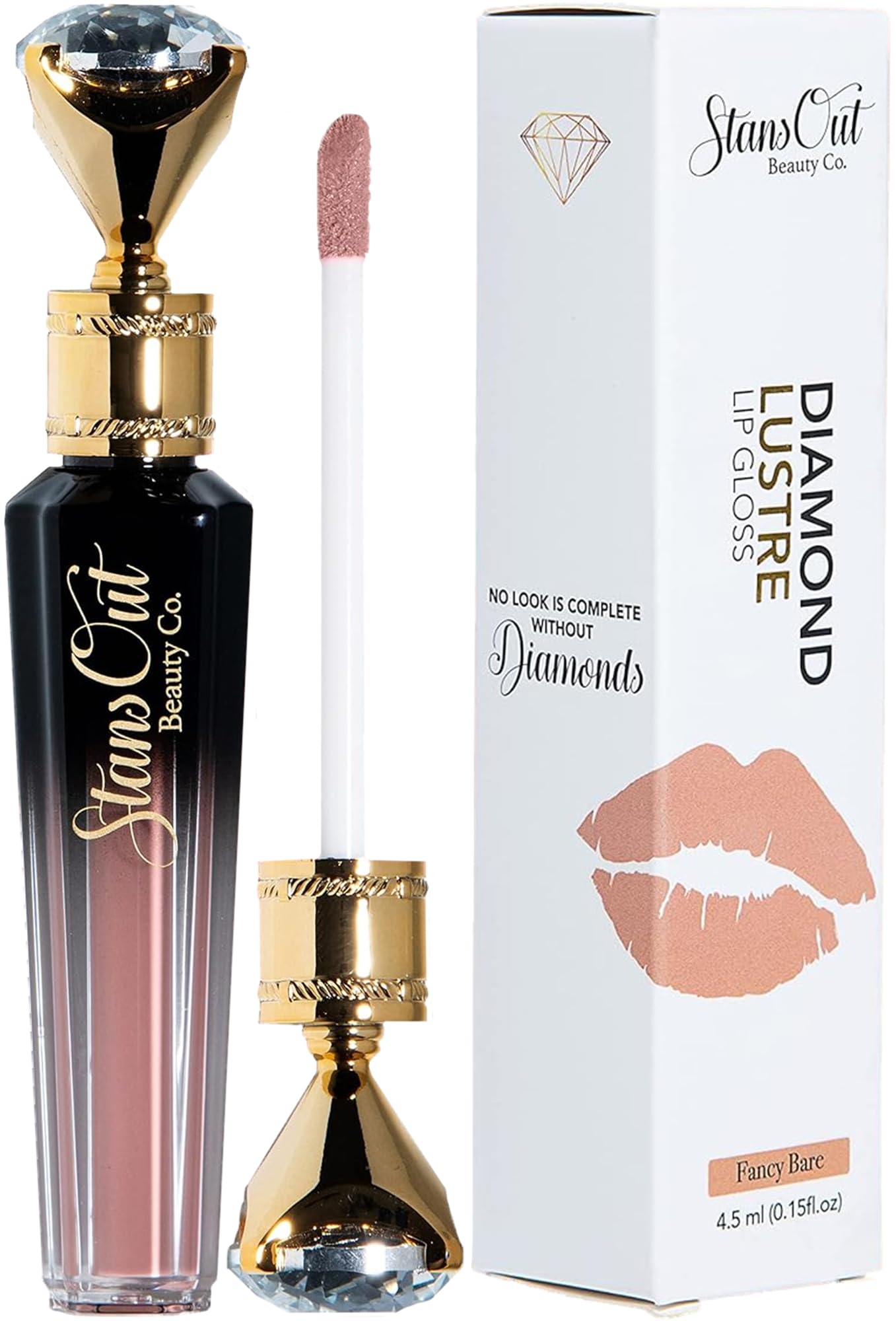 StansOut Beauty Diamond Lustre Fancy Bare Hydrating Lip Gloss | Cute Nude Moisturizing Butter-Smooth Colors |Shades for Naturally Plump & Pout, Beauty & Personal Care StansOut Beauty Company