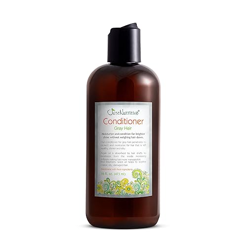 Just Nutritive Gray Hair Conditioner | Gray Hair Treatment | Just Natural Hair Care | Natural Conditioner 16 Oz. Beauty & Personal Care Just Nutritive