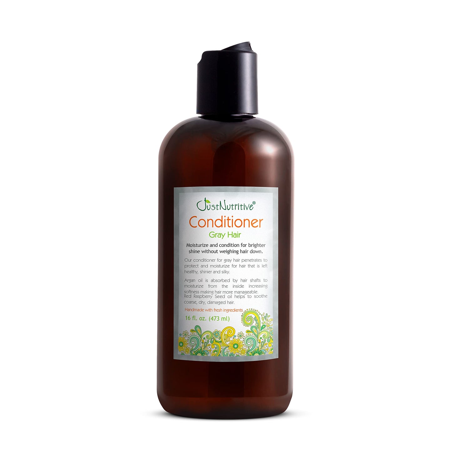 Just Nutritive Gray Hair Conditioner | Gray Hair Treatment | Just Natural Hair Care | Natural Conditioner 16 Oz. Beauty & Personal Care Just Nutritive