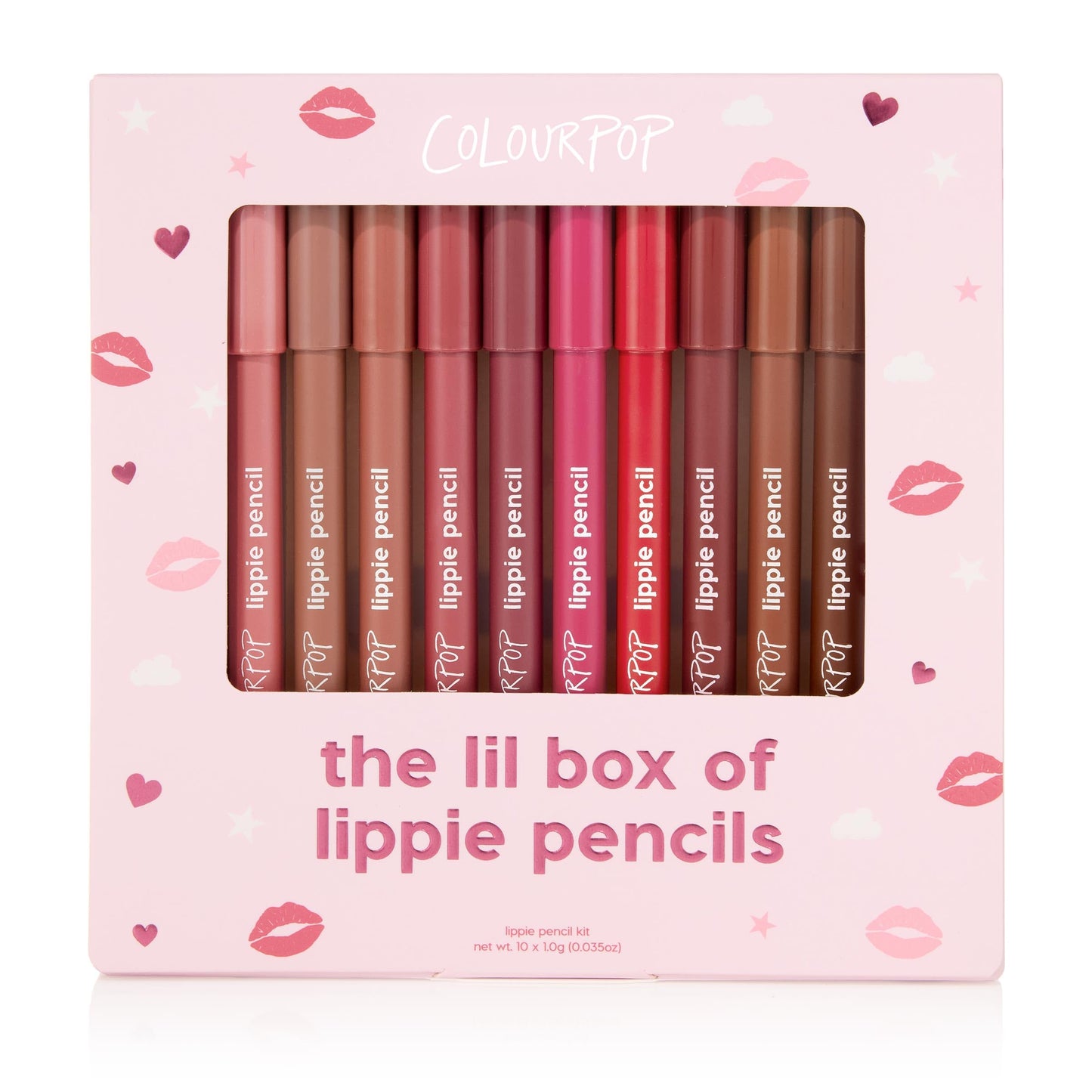 ColourPop Lil Box of Lippie Pencils Makeup Kit - 10-Piece Vegan Lip Liner Set with Creamy, Long-Wearing Formula - Includes New Shades to Deliver Bold Beauty & Personal Care ColourPop