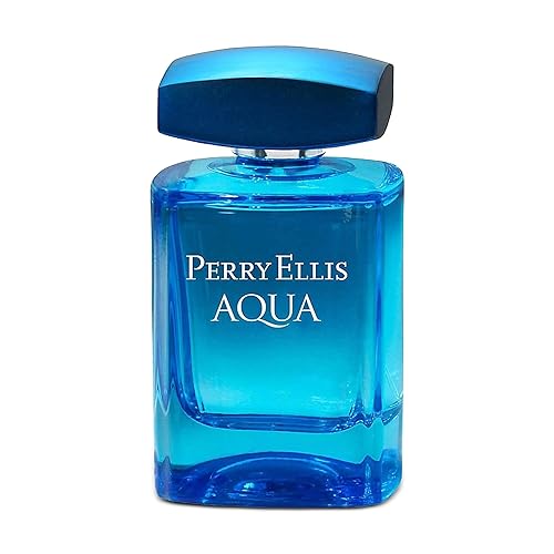 Perry Ellis Aqua Eau De Toilette Spray for Men - Mens Cologne, Long Lasting Perfume, EDT, Fragrance with Notes of Bergamot, Wood Notes & Musk - 3.4 fl Beauty & Personal Care Perry Ellis