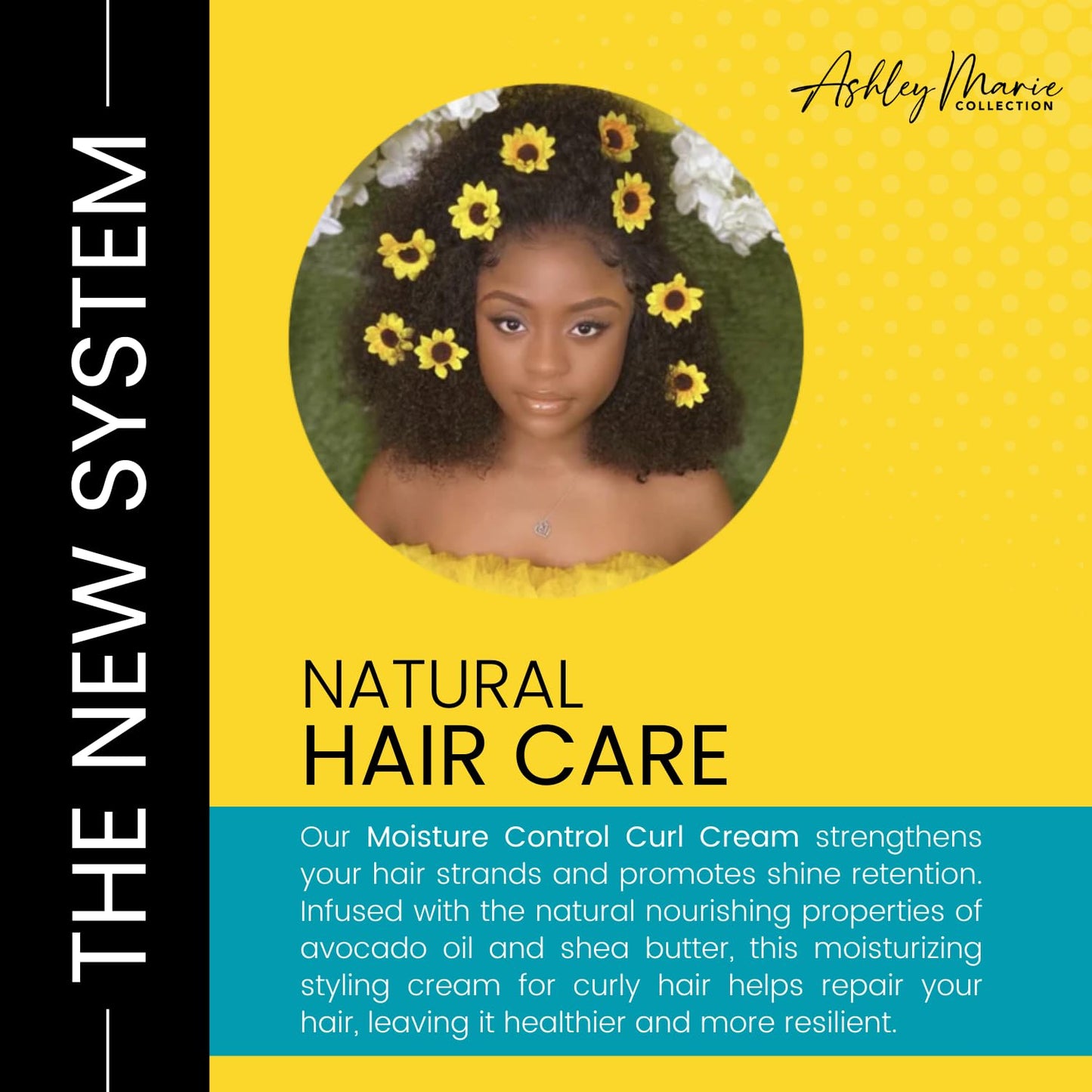 The Hair Diagram - Ashley Marie Moisture Control Curl Cream with Avocado & Sunflower Oil - Natural Ingredients - Anti Frizz Curly Hair Styling Cream Beauty & Personal Care The Hair Diagram