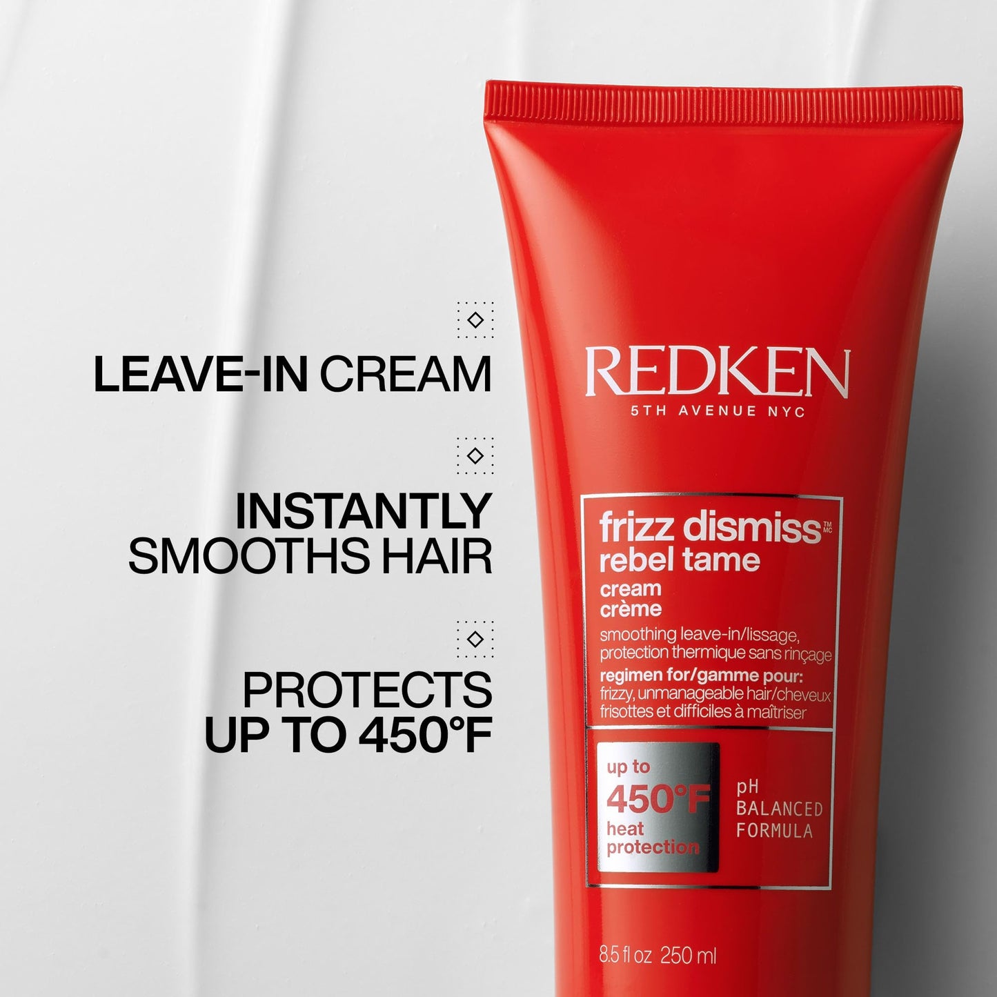 Redken Frizz Dismiss Rebel Tame Heat Protective Leave-In Cream For Frizzy Hair - Protects Hair Against Frizz, 8 Oz Beauty and Personal Care Redken