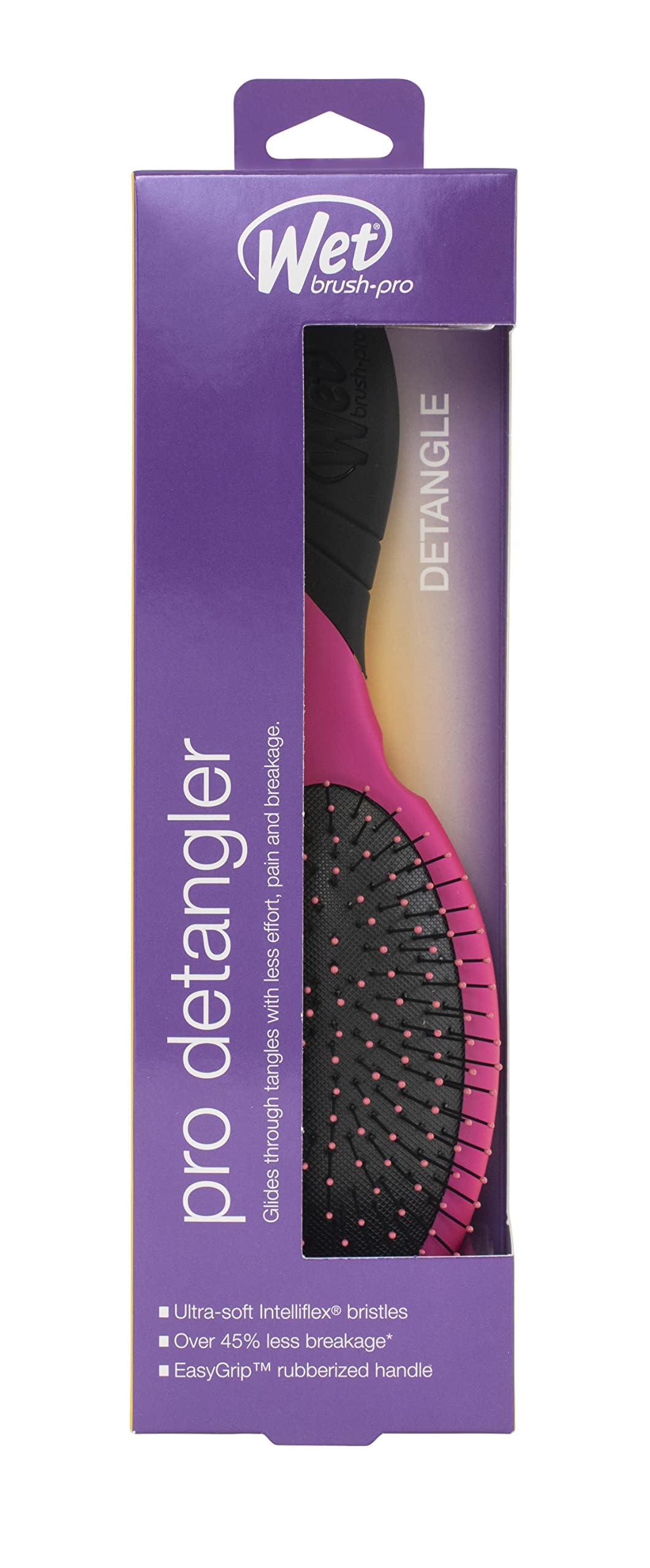 Wet Brush Pro Detangler Hair Brush - Pink | IntelliFlex & HeatFlex Bristles | Pain-Free Styling for Wet or Dry Hair | Safe for Blow Drying | For All