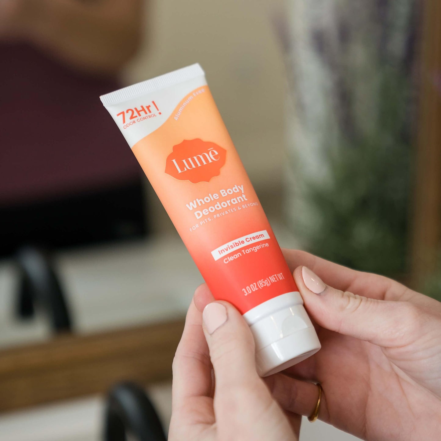 Lume Whole Body Deodorant - Invisible Cream Tube - 72 Hour Odor Control - Aluminum Free, Baking Soda Free, Skin Safe - 3.0 ounce (Clean Tangerine) Beauty and Personal Care Lume