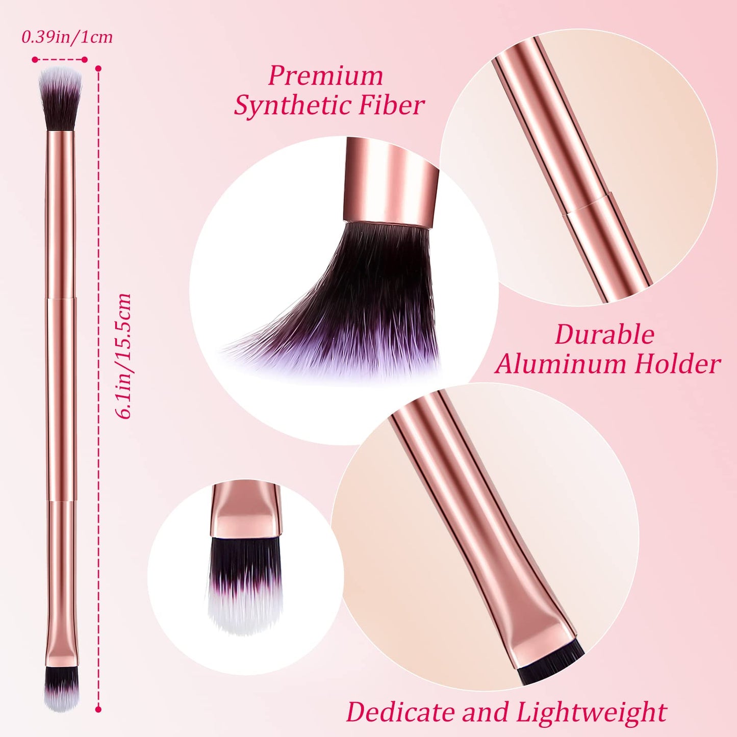 24 Pcs Eyeshadow Smudge Brush 2 in 1 Eyeshadow Double Ended Concealer Brush Under Eye Small Soft Firm Pointed Foundation Makeup Applicator Beauty & Personal Care Perthlin