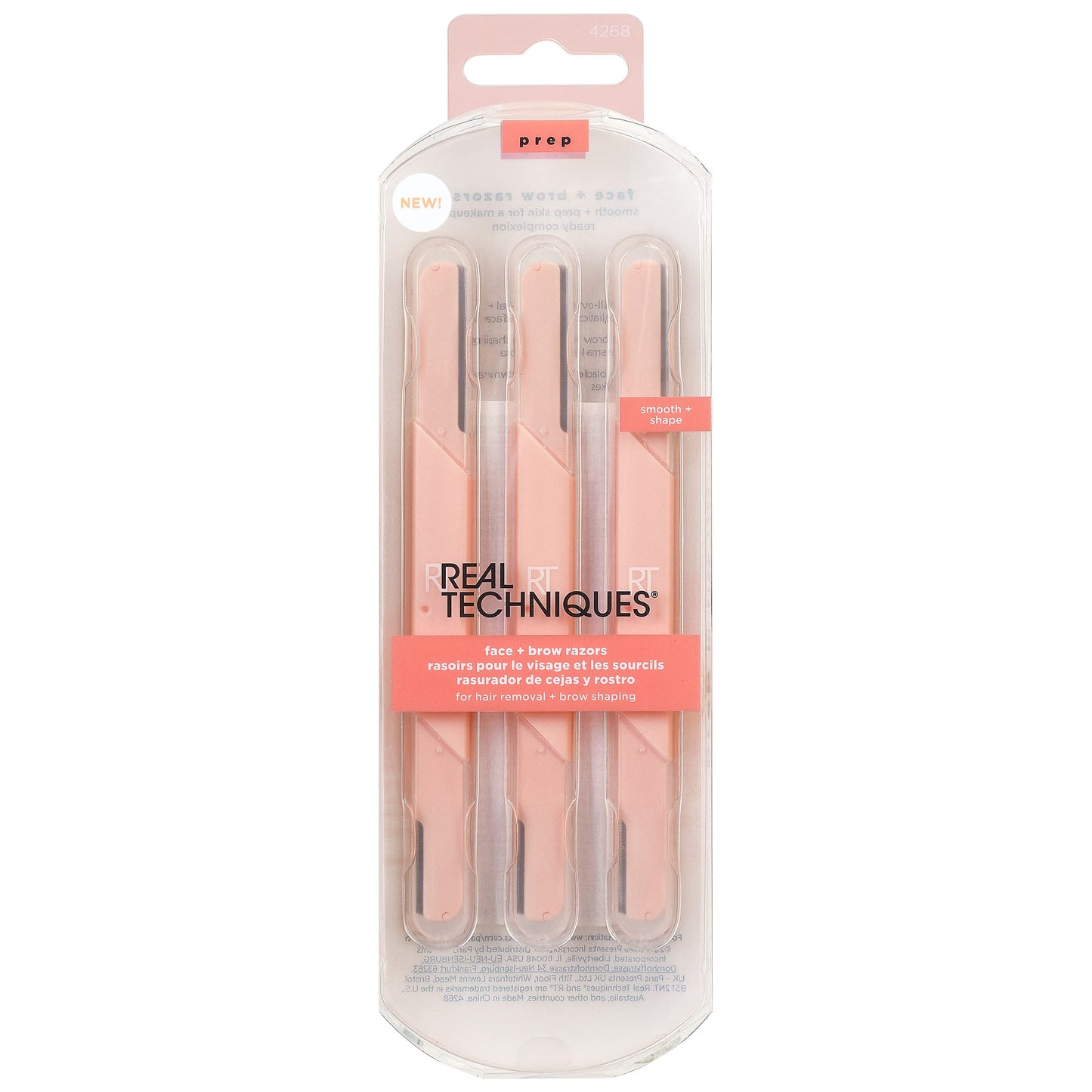 Real Techniques Face and Brow Razors, Dual Ended, Exfoliating Dermaplaning, Women's Face Razor, Multipurpose Facial Razors, Precision Trimming Beauty and Personal Care Real Techniques
