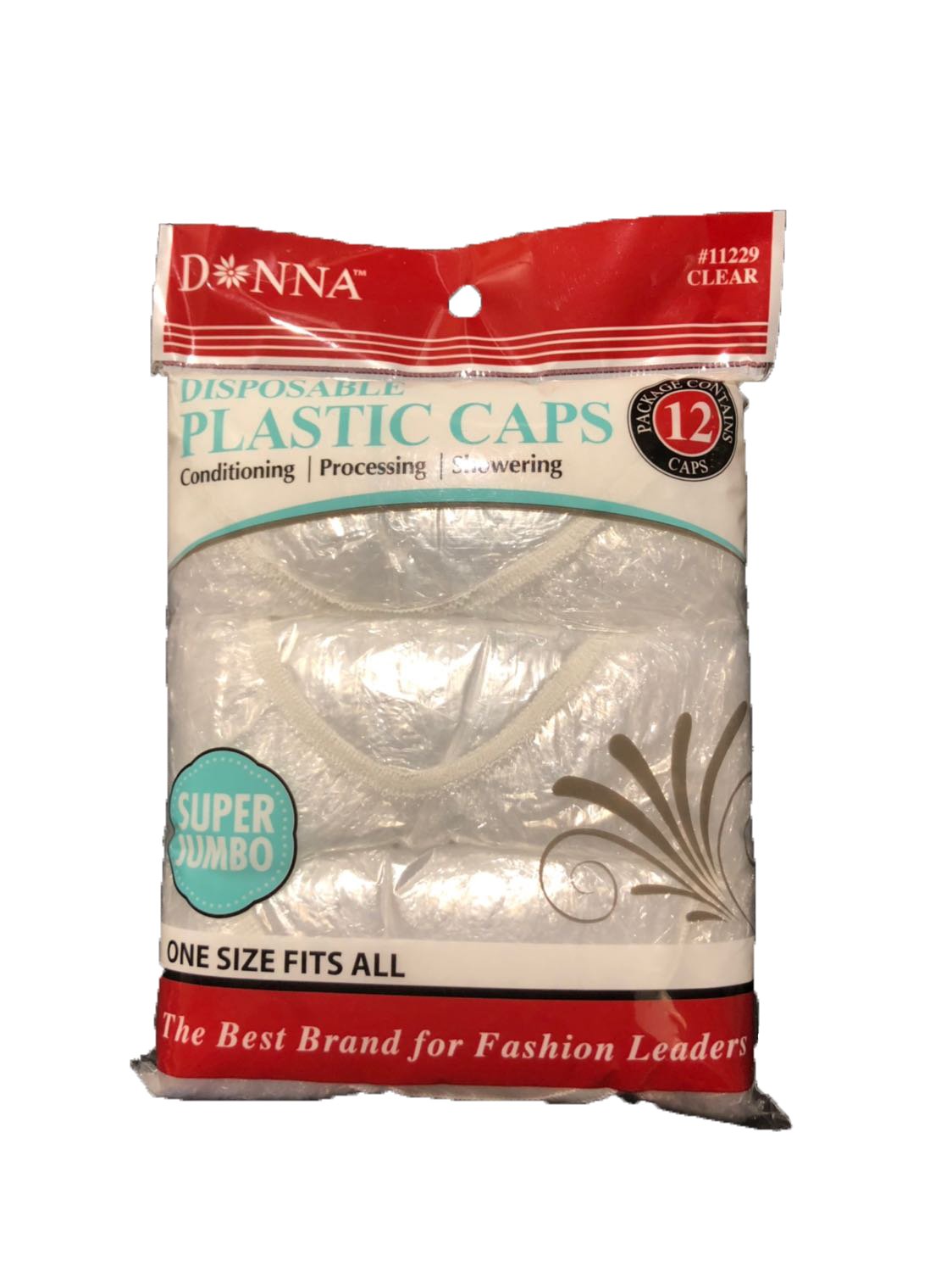 Donna Collection Disposable Plastic Cap, Super Jumbo, 12 Count Beauty and Personal Care Donna Collection