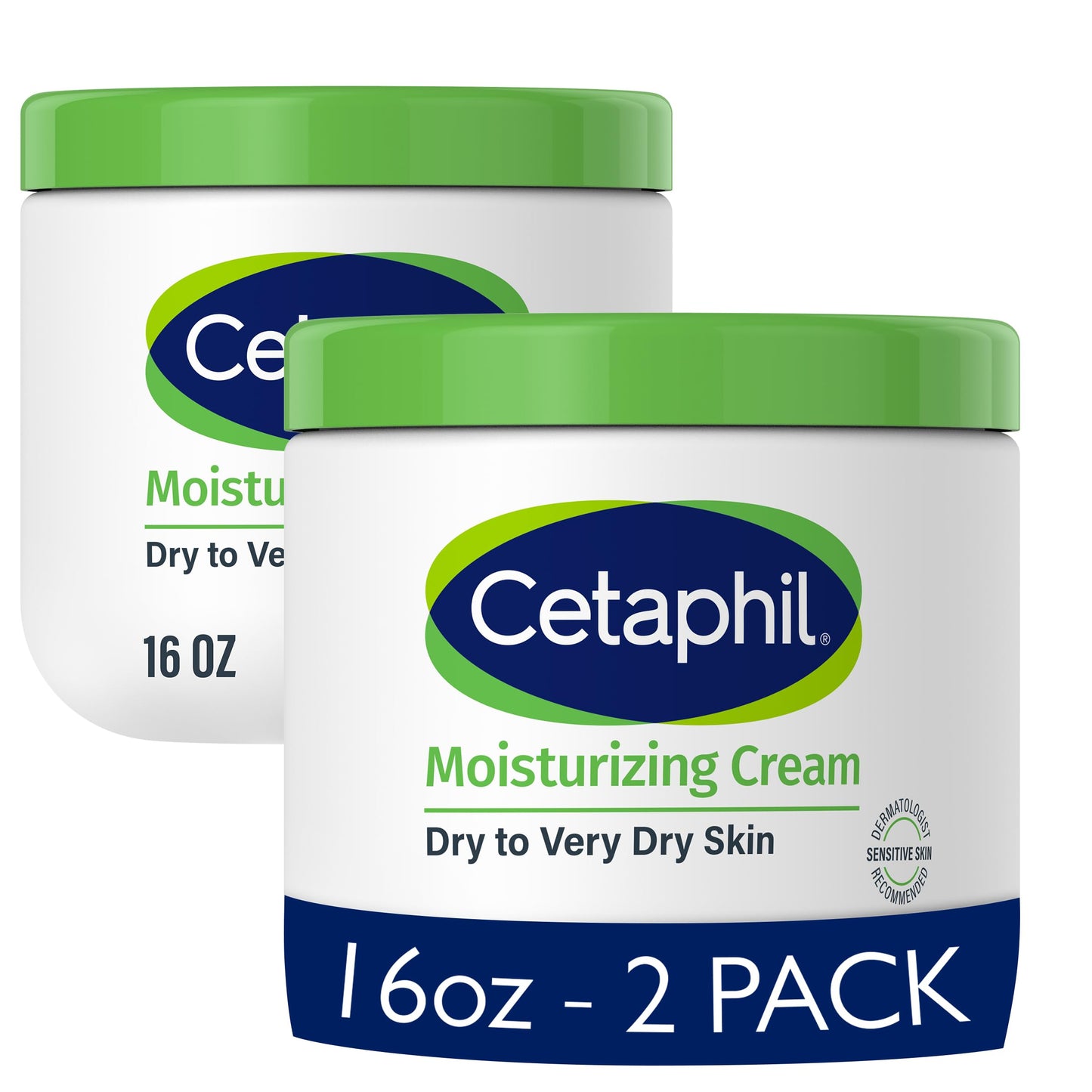 Cetaphil Face & Body Moisturizer, Hydrating Moisturizing Cream for Dry to Very Dry, Sensitive Skin, NEW 16 oz 2 Pack, Fragrance Free, Non-Comedogenic Beauty & Personal Care Cetaphil