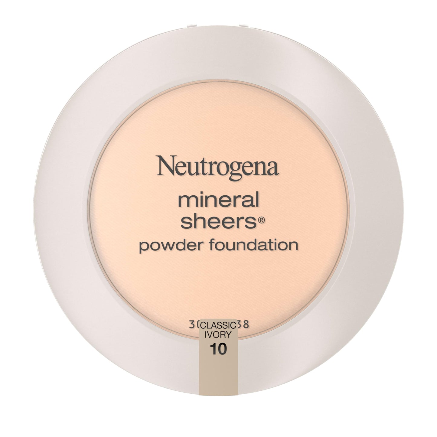 Neutrogena Mineral Sheers Compact Powder Foundation, Lightweight & Oil-Free Mineral Foundation, Fragrance-Free, Classic Ivory 10,.34 oz (Pack of 2) Beauty & Personal Care Neutrogena