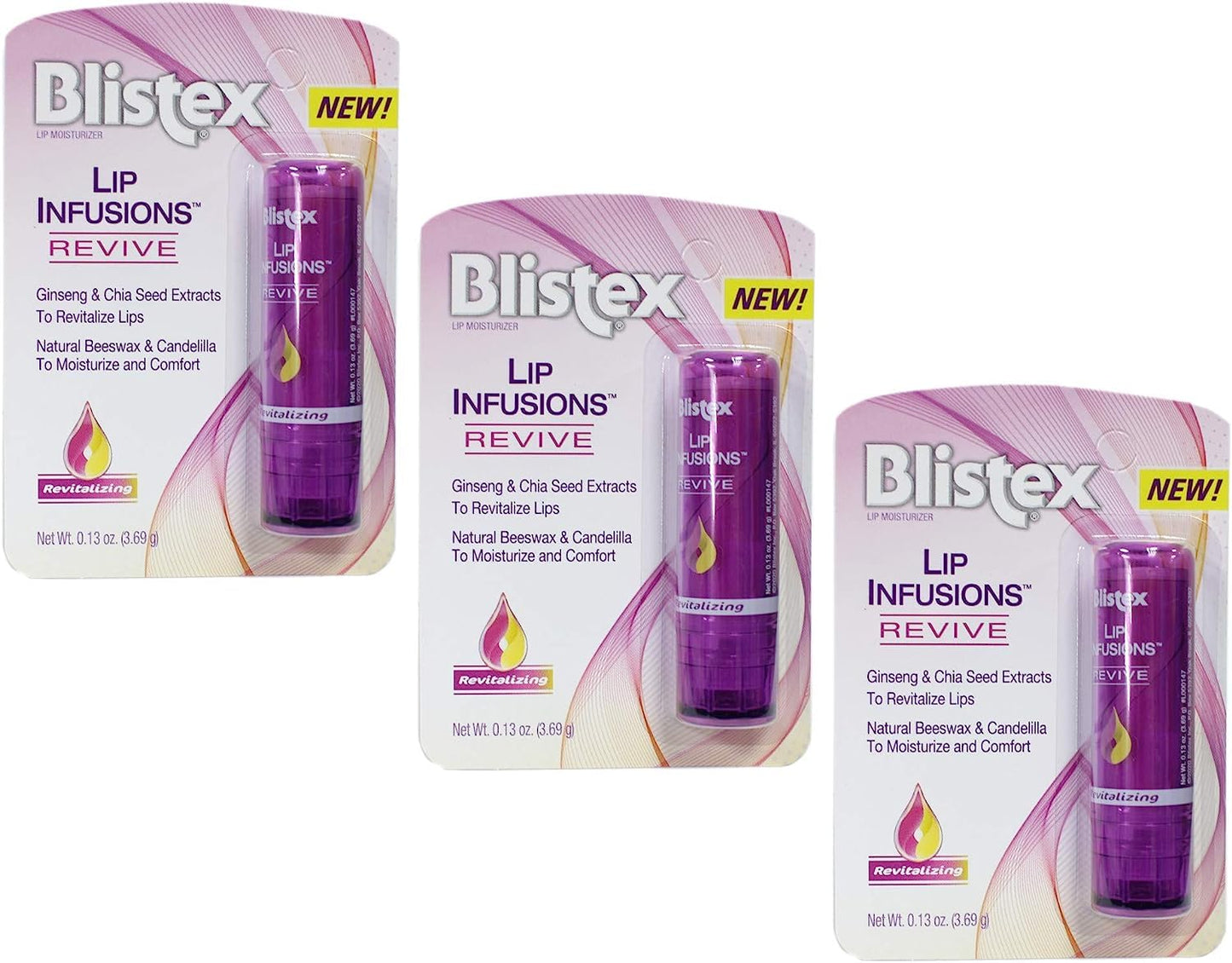Blistex Lip Infusions Revive Lip Moisturizer 0.13 Ounce (3 Pack) Beauty & Personal Care Blistex