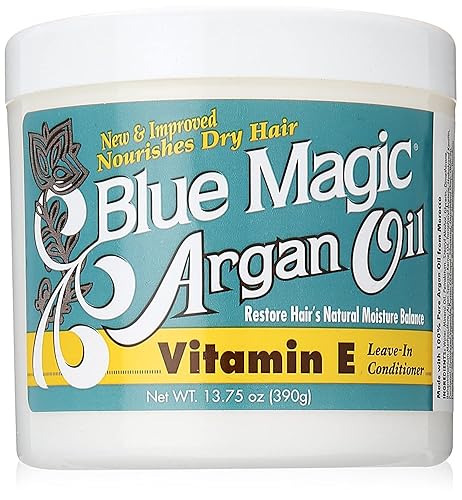 BLUE MAGIC Argan Oil & Vitamin-e Leave-in Conditioner 13.75 Oz, Blue (BLMARG) Beauty & Personal Care Blue Magic
