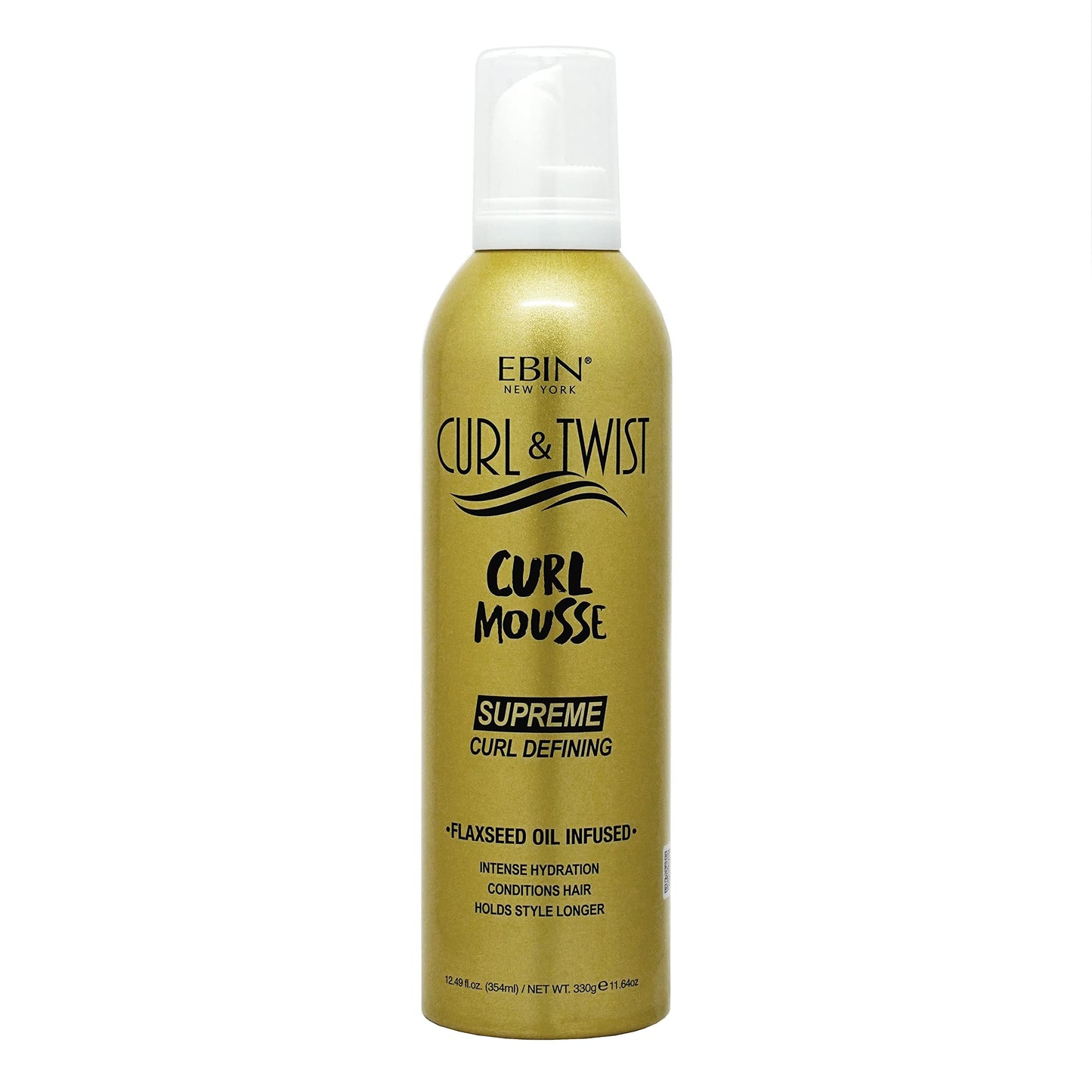 Curl & Twist Supreme Curl Defining Mousse 12.49 fl oz/354 ml - Flaxseed & Coconut Oil Infused Vitamin E Prevents Dryness Restores Vibrancy and Adds Beauty & Personal Care EBIN NEW YORK