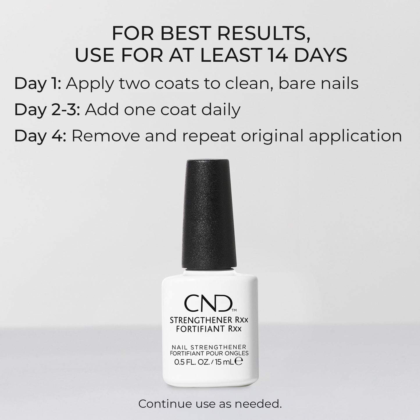 CND™ Strengthener RXx, Nail Strengthener for Tougher, Stronger Nails & Protection for Thin Nails, Stocking Stuffer for Women, 0.5 Fl Oz Beauty & Personal Care CND