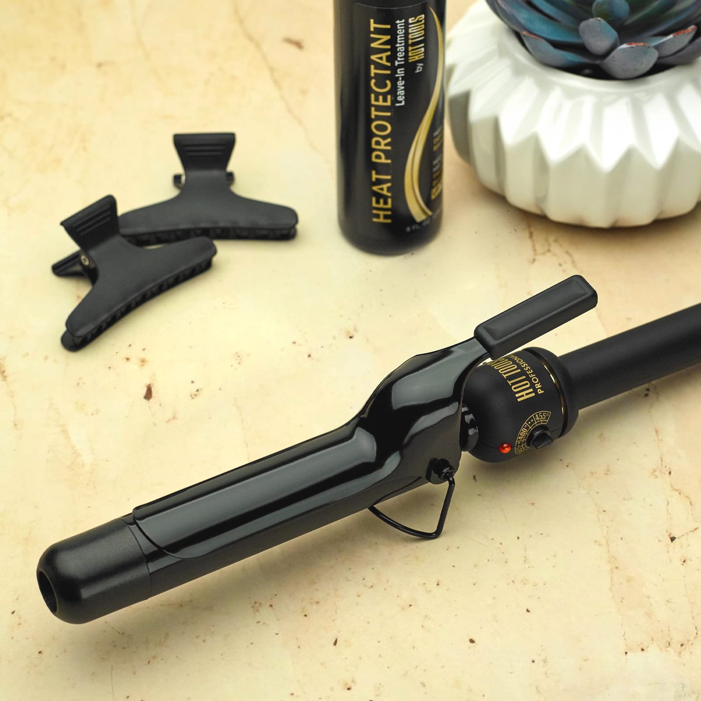 HOT TOOLS Pro Artist Black Gold Curling Iron, 1-1/4 inch Beauty & Personal Care HOT TOOLS