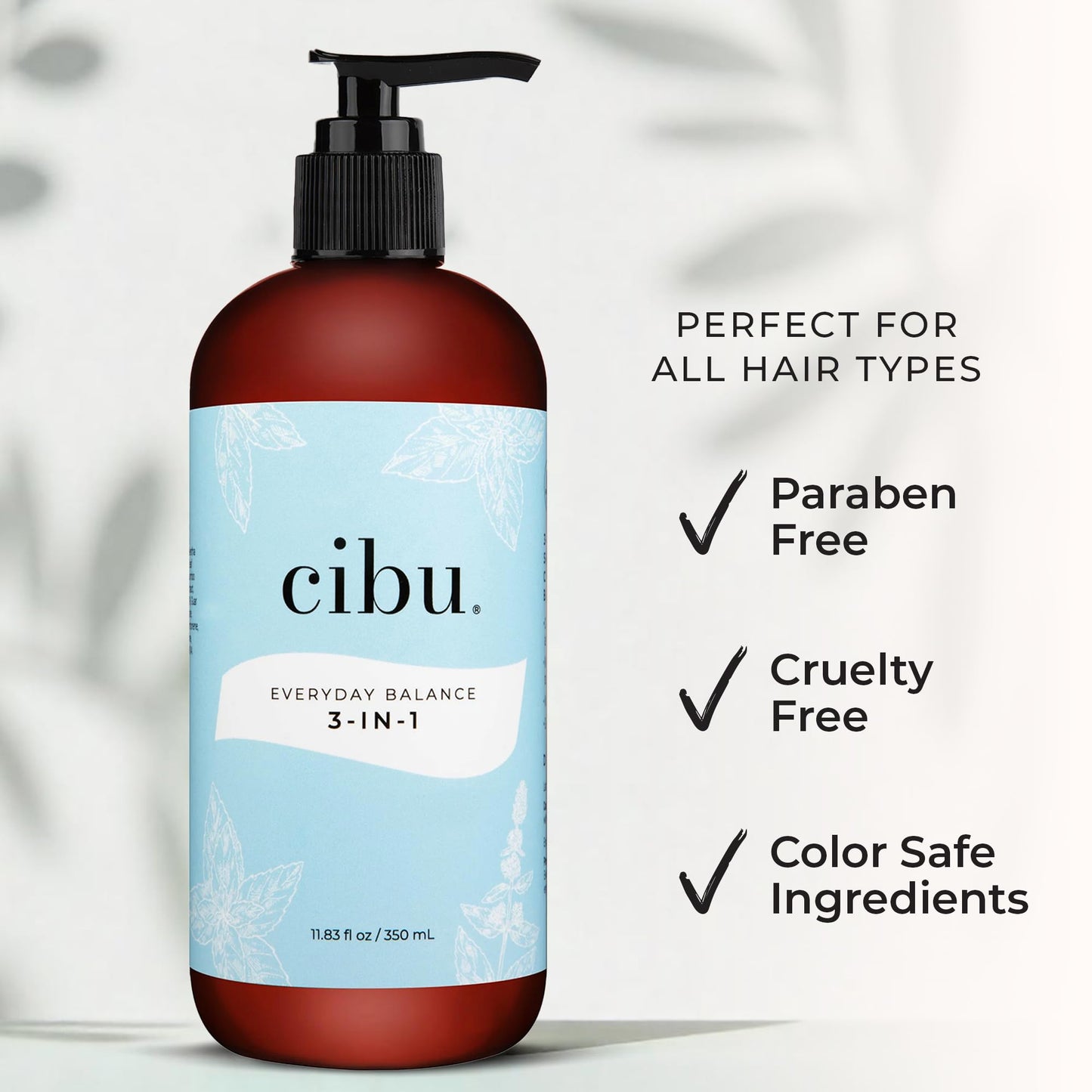 CIBU Shampoo, Conditioner & Body Wash 30021, 11.83 fl oz (350 ml), Sulfate-Free, Fresh Scent, For All Skin & Hair Types, Men/Women Hair, Body, Face Beauty & Personal Care CIBU