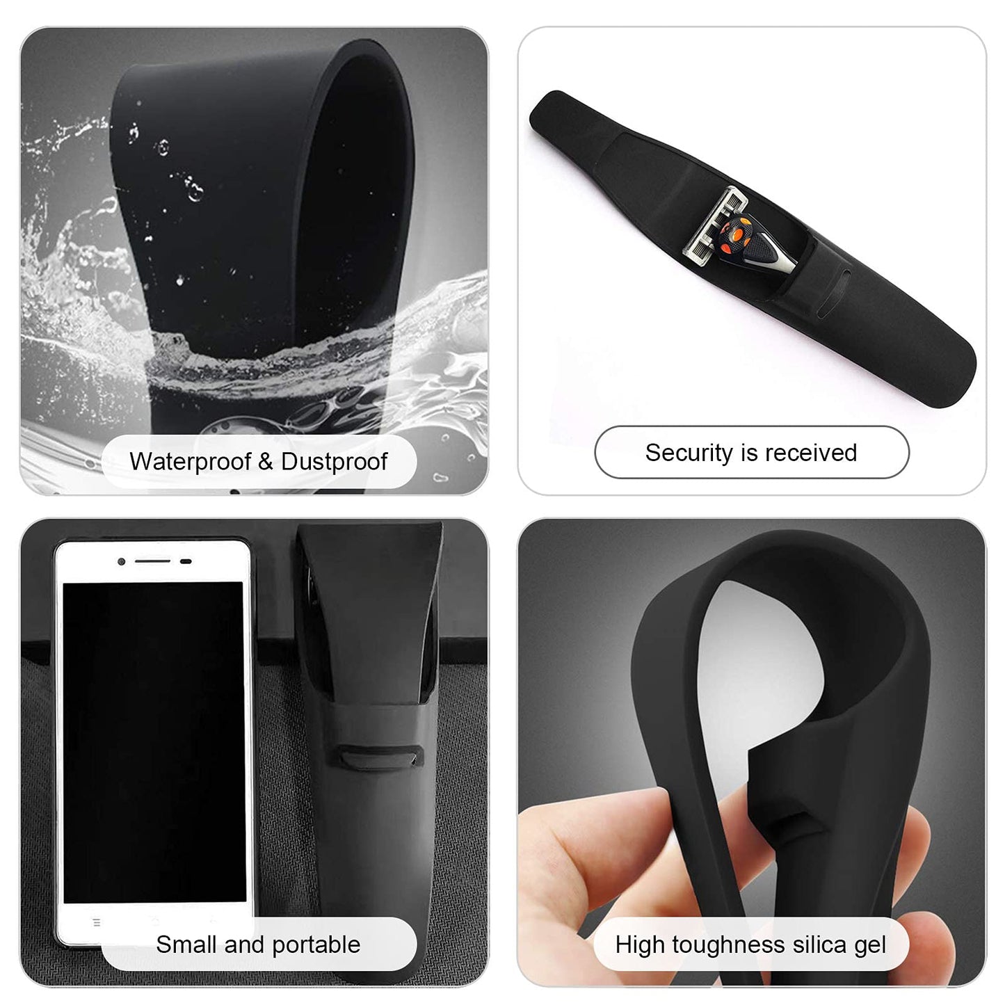 LinMei Silicone Razor Case Soft Razor Travel Case Portable Razor Case Razor Protective Case Safety Waterproof Razor Cover Compatible with Most Manual Beauty and Personal Care LinMei