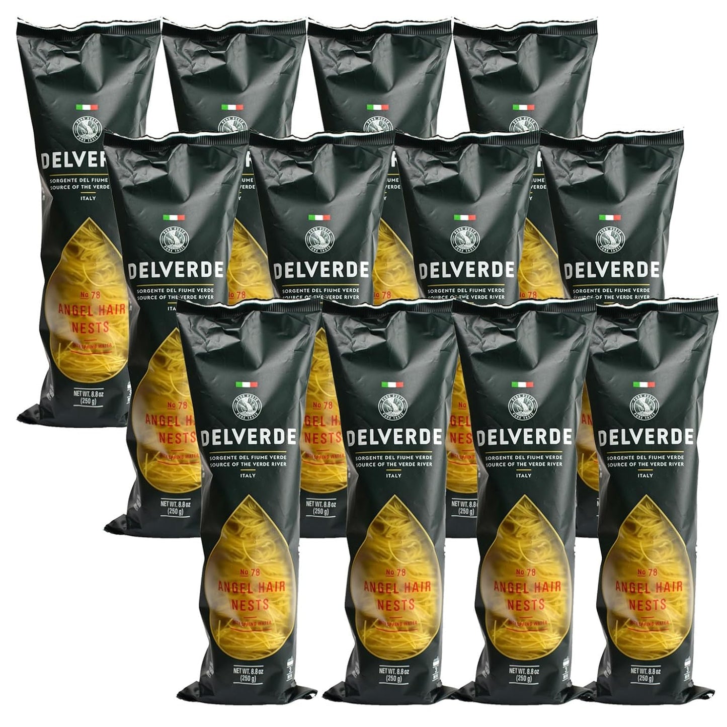 Delverde Artisan Made Angel Hair Nests with Spring Water Certified Kosher 8.8oz 12 pack Beauty & Personal Care Delverde