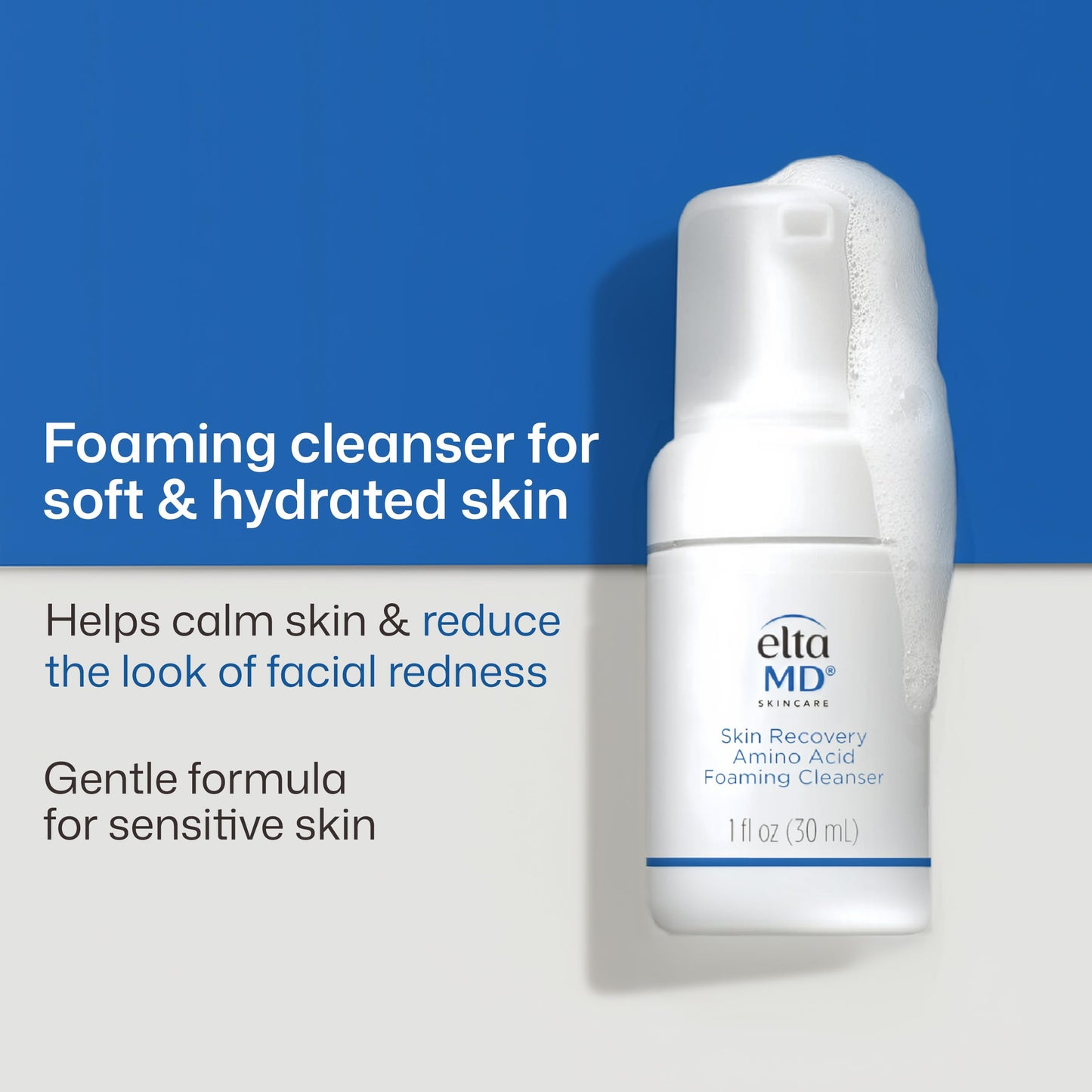 EltaMD Skin Recovery Amino Acid Foaming Facial Cleanser, Gentle Face Cleanser for Sensitive Skin, 1.0 Fl Oz Beauty & Personal Care EltaMD