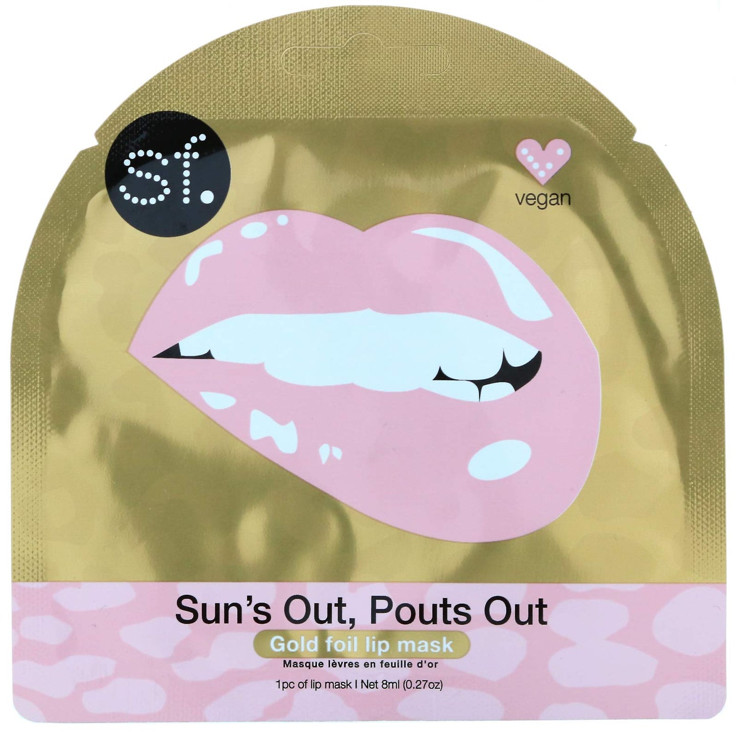 SFGlow, Sun's Out, Pouts Out, Gold Foil Lip Mask, 1 Sheet, 0.27 oz (8 ml) Beauty and Personal Care SF