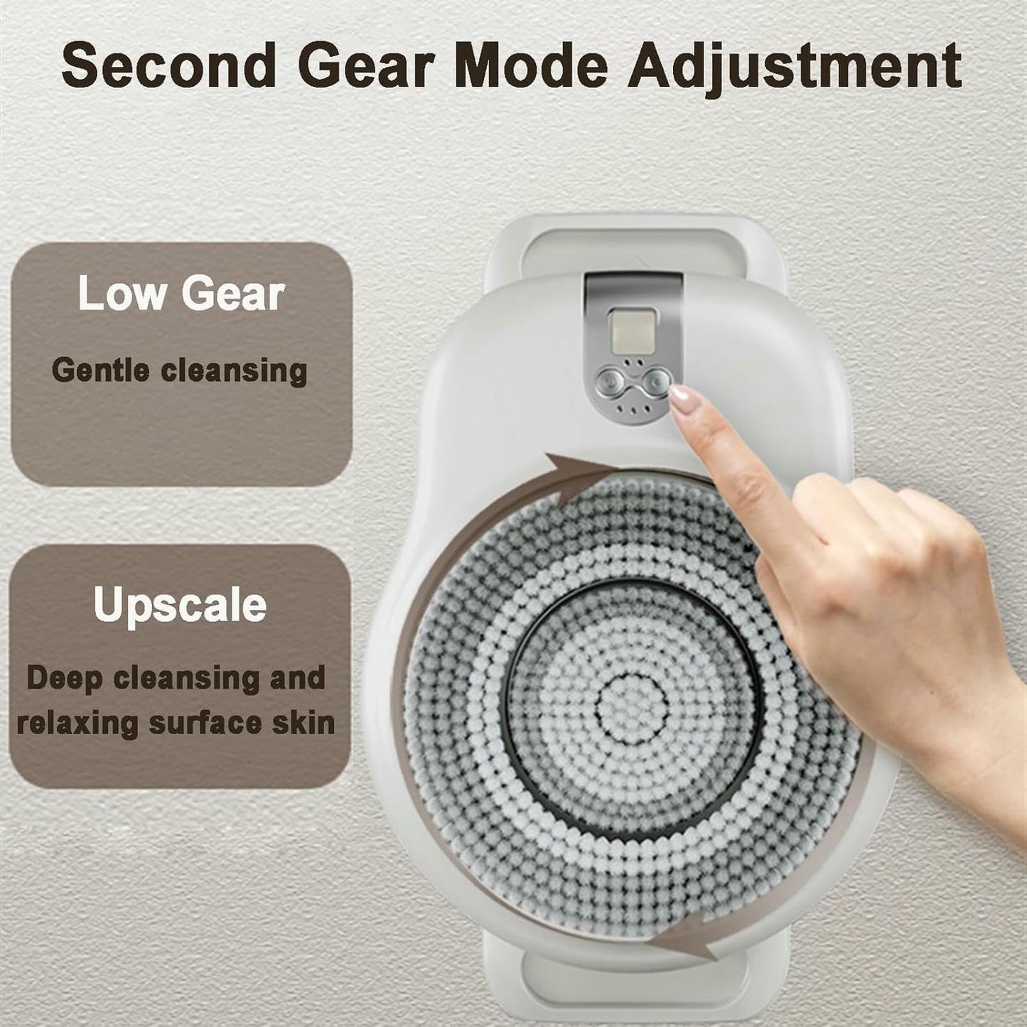 KFJZGZZ Wall-Mounted Back Scrubber, 360° Automatic Rota-Tion, Electric Body Bath Washer Brush, 18CM Large Brush Head, for Exfoliating Deep Cleansing Beauty and Personal Care KFJZGZZ
