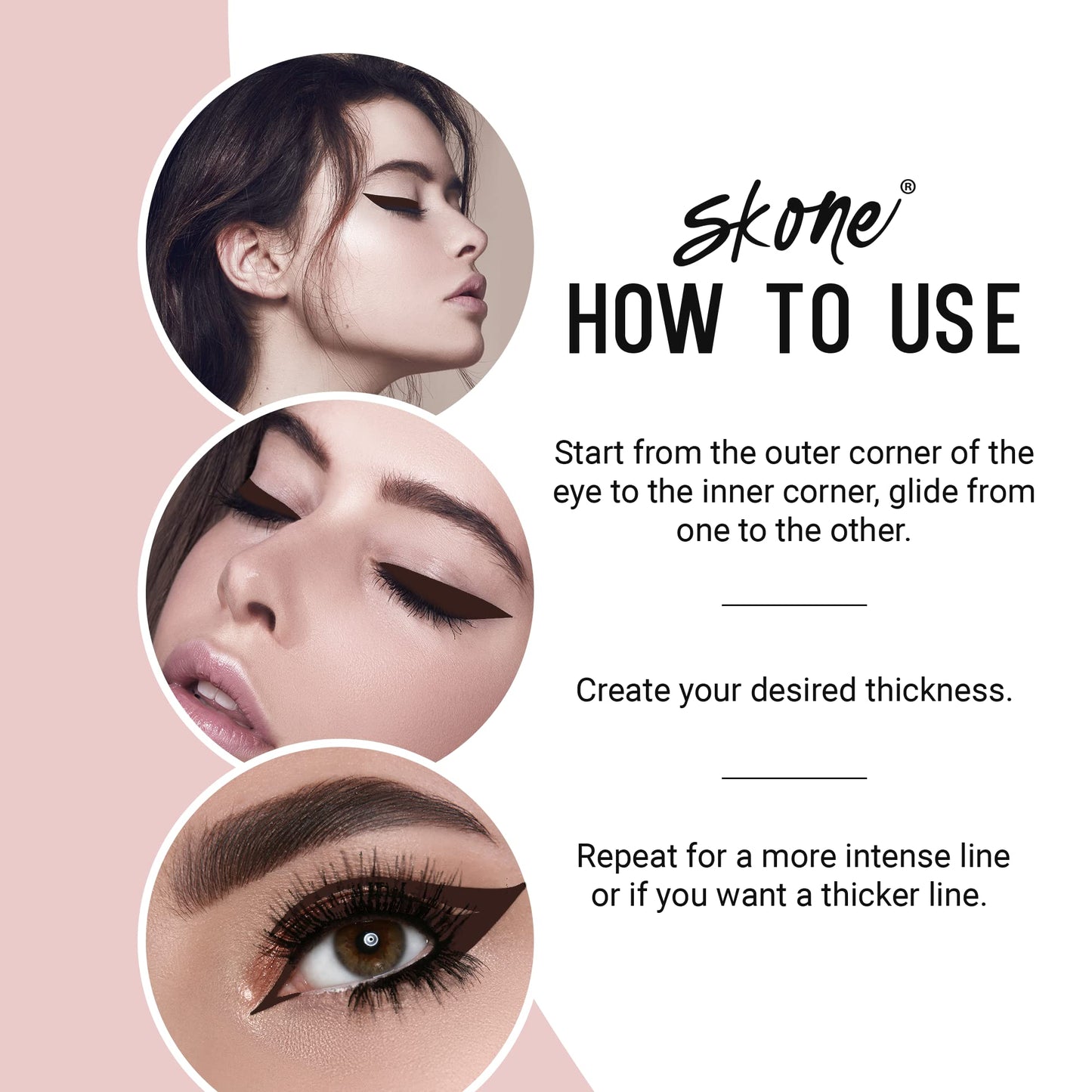 Skone Cosmetics Insanely Intense Tattooed Eyeliner Pen - Waterproof Liquid Eyeliner, Long Lasting, Sweat Proof, Smudge Proof Felt Tip Liquid Eyeliner Beauty & Personal Care Skone