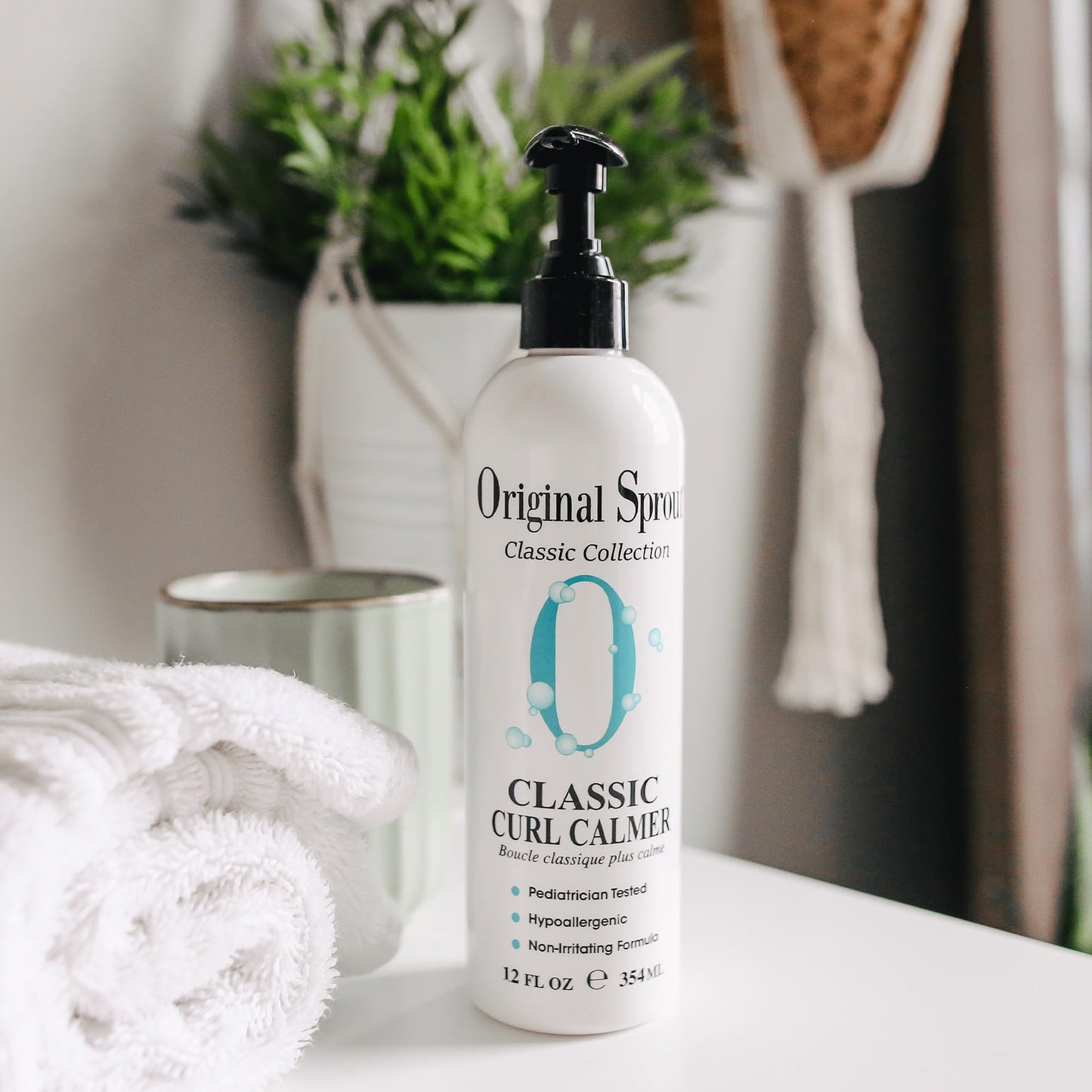 Original Sprout Curl Calmer, Moisturize and Define Curls, Anti-Frizz Styling Cream for All Hair Types, 12 oz. Bottle - Curly Hair Products - Curly Beauty & Personal Care Original Sprout