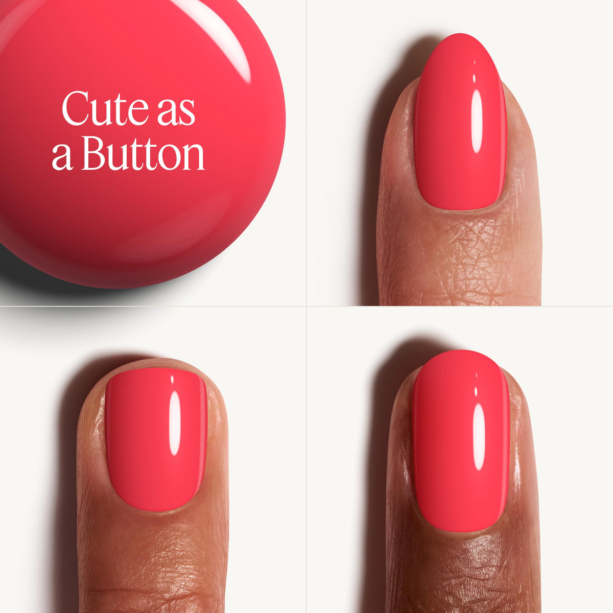 essie Salon-Quality Nail Polish, 8-Free Vegan, Bright Coral, Cute As A Button, 0.46 fl oz
