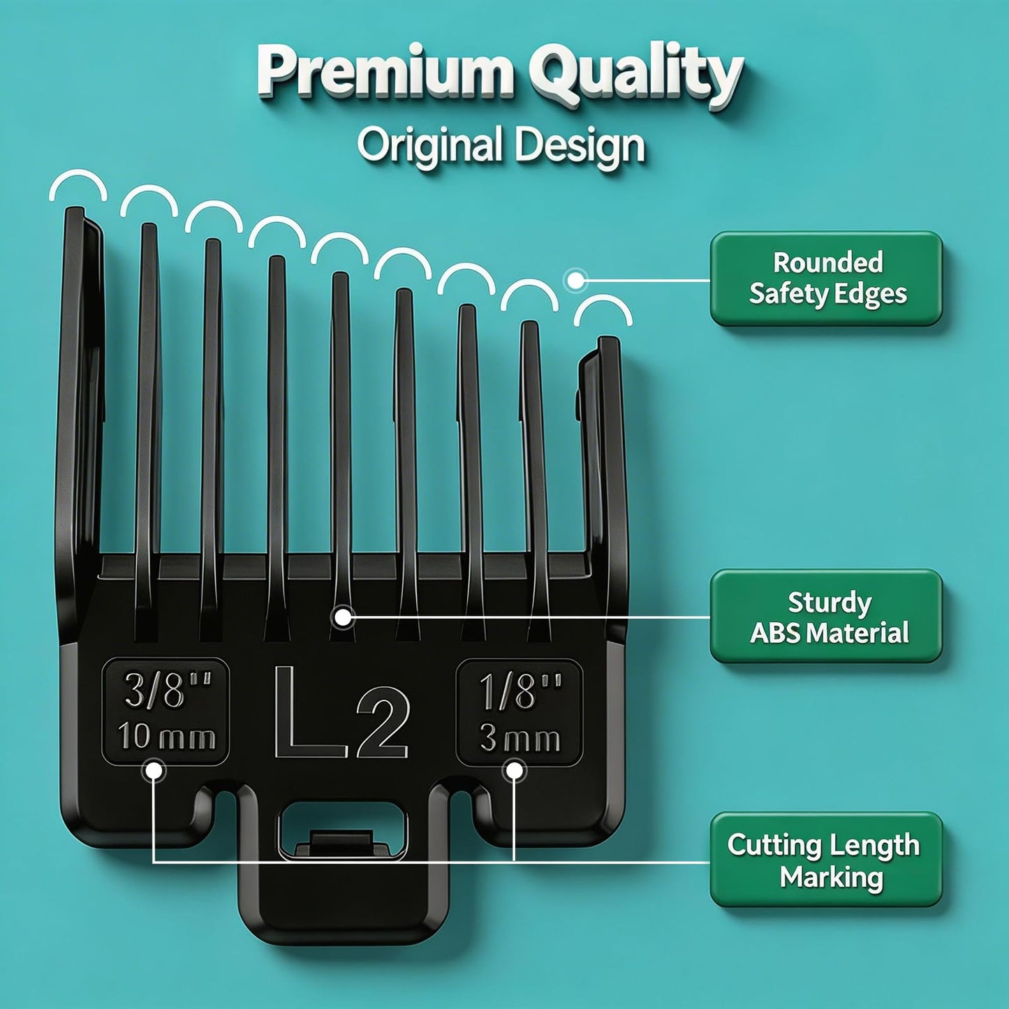 Fade Guide Set Compatible with Most Wahl Clippers, Taper Guards Replacement 4 Sets, Black Color Beauty and Personal Care LAVEST