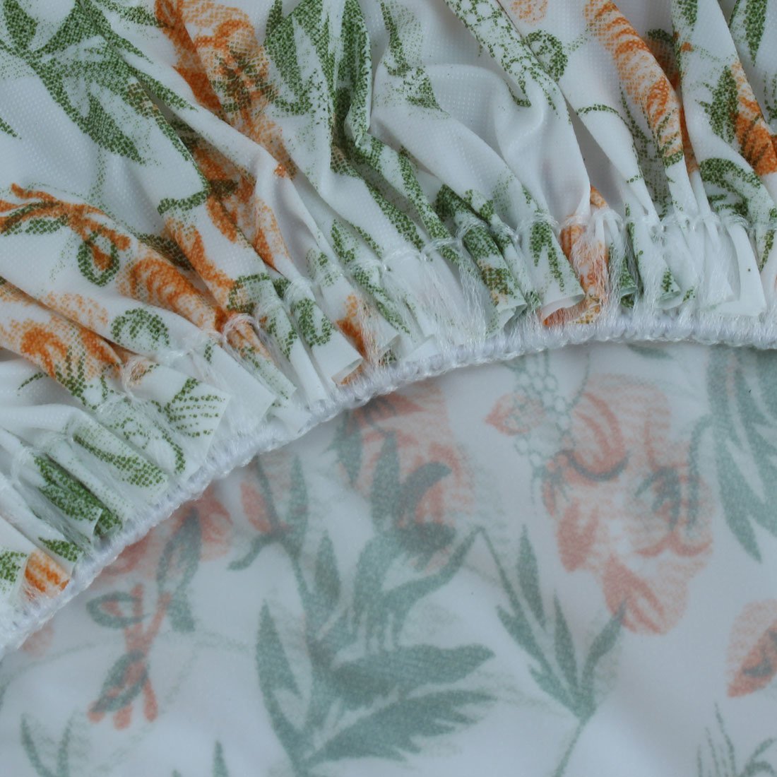 Ruilogod Elastic Hem Flower Leaf Print Nylon Shower Cap 2 Pcs Green Brown (id: e6e f56 9ce 8fc 303 Beauty and Personal Care Ruilogod