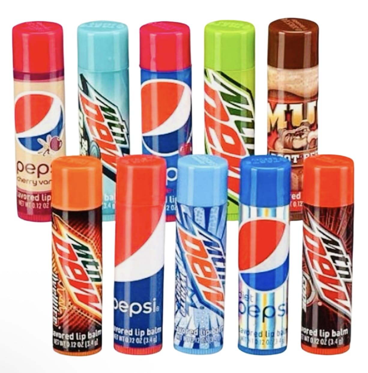 Taste Beauty Pepsi 10 Flavored Lip Balms (Pack of 1) Beauty & Personal Care Taste Beauty