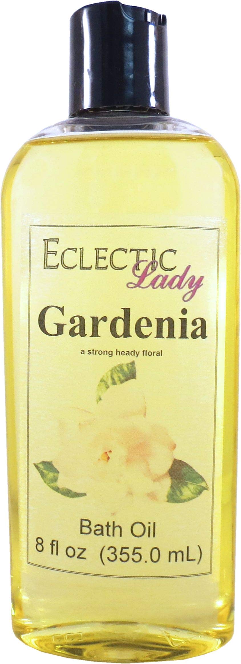 Gardenia Bath Oil, Scented Body Oil, Relaxing Bathing Oil, 8 oz Beauty and Personal Care Eclectic Lady