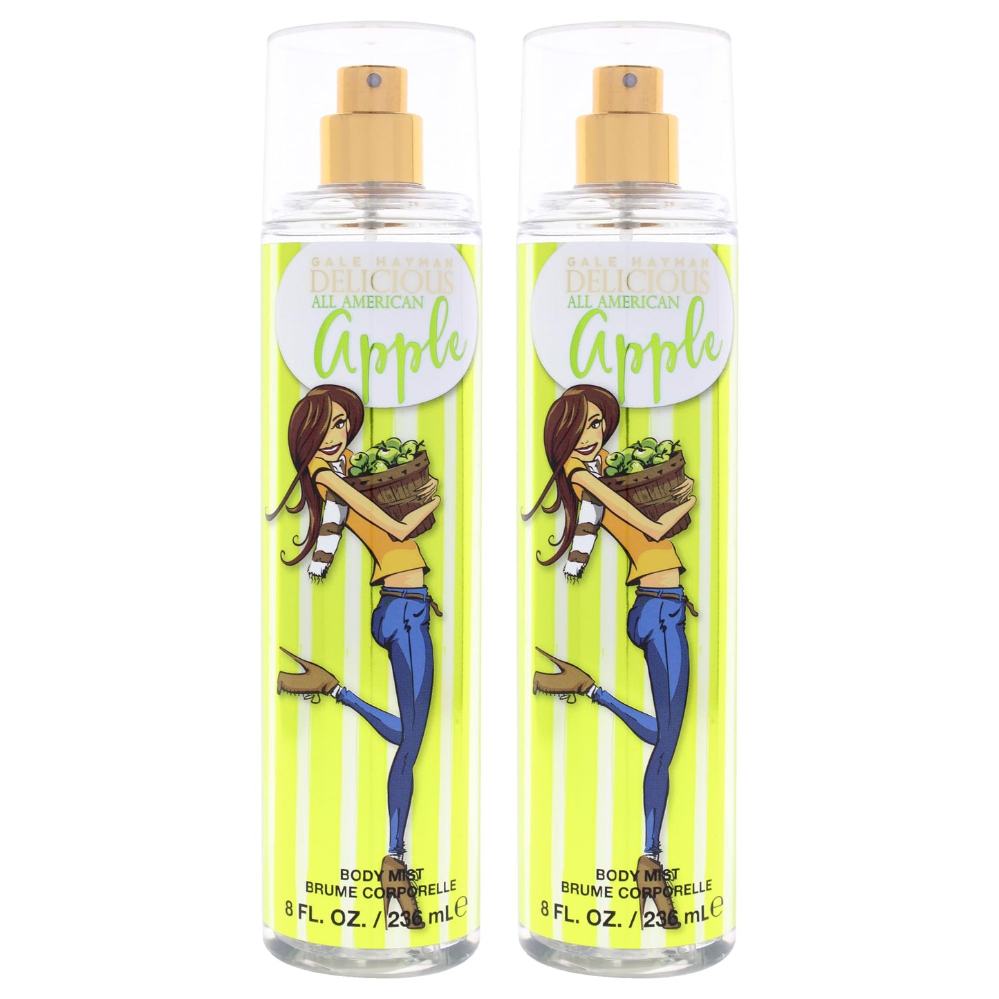 Delicious All American Apple by Gale Hayman for Women - 8 oz Body Mist -Pack of 2 Beauty & Personal Care Gale Hayman