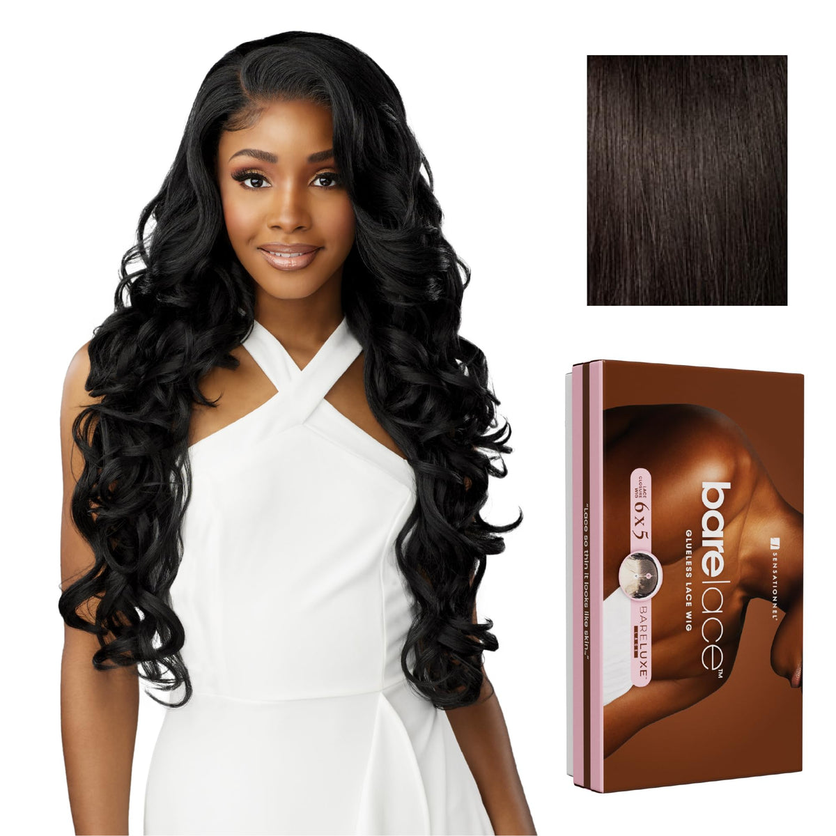 Sensationnel Bare Lace 6x5 Lacewig-Unit 4, 2 DARKBROWN
