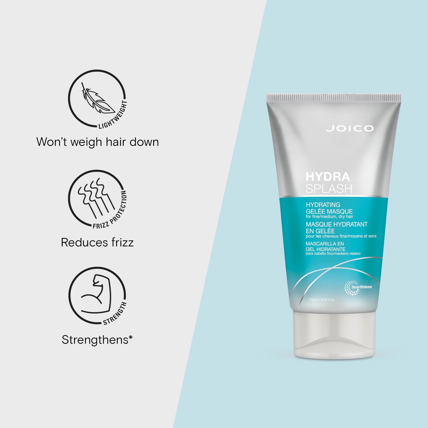 HydraSplash Hydrating Gelée Masque | For Fine, Medium, Dry Hair | Replenish Hydration | Boost Shine | With Sea Kelp & Coconut Water | 5.07 Fl Oz Beauty & Personal Care Joico