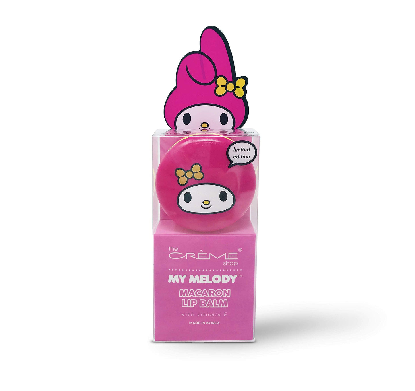 The Crème Shop x Sanrio Hello Kitty Macaron Lip Balm (My Melody Strawberry Ice Cream) Korean Cute Scented Pocket Portable Soothing Advanced Must-Have Beauty & Personal Care The Crème Shop