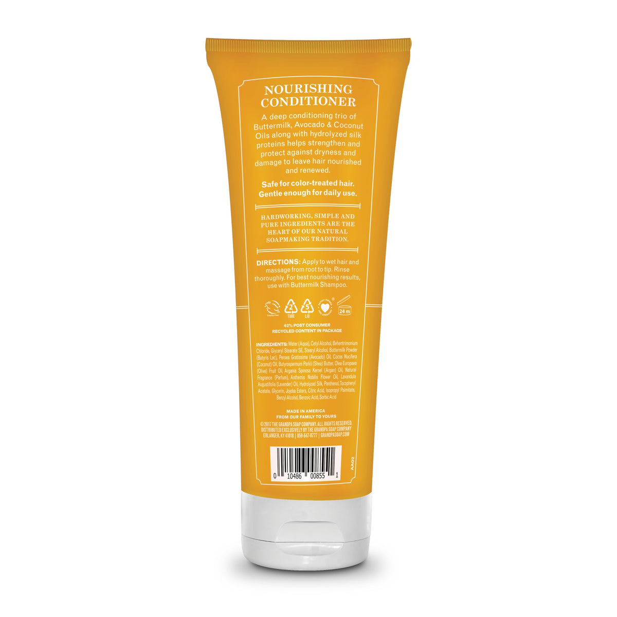 The Grandpa Soap Company Buttermilk Conditioner - Nourishing Formula to Help Strengthen and Hydrate Hair, With Coconut Oil & Silk Protein, Sulfates Beauty & Personal Care The Grandpa Soap Company