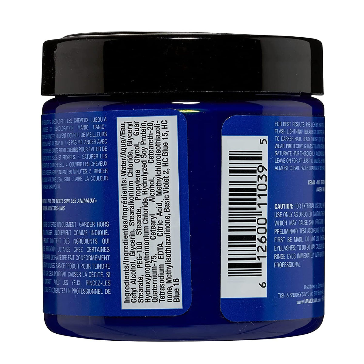 MANIC PANIC Classic Rockabilly Blue Semi Permanent Hair Color - True Neutral Blue Hair Dye for Women & Men That Lasts 4-6 Weeks - Vegan, Ammonia Beauty & Personal Care MANIC PANIC